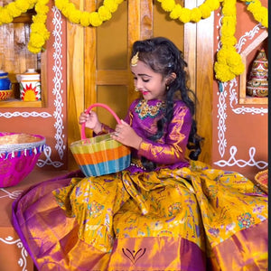 2 to 5 year Semi Pattu Lehengas