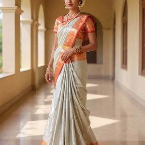 Semi Kanchi Pattu Tissue Sarees