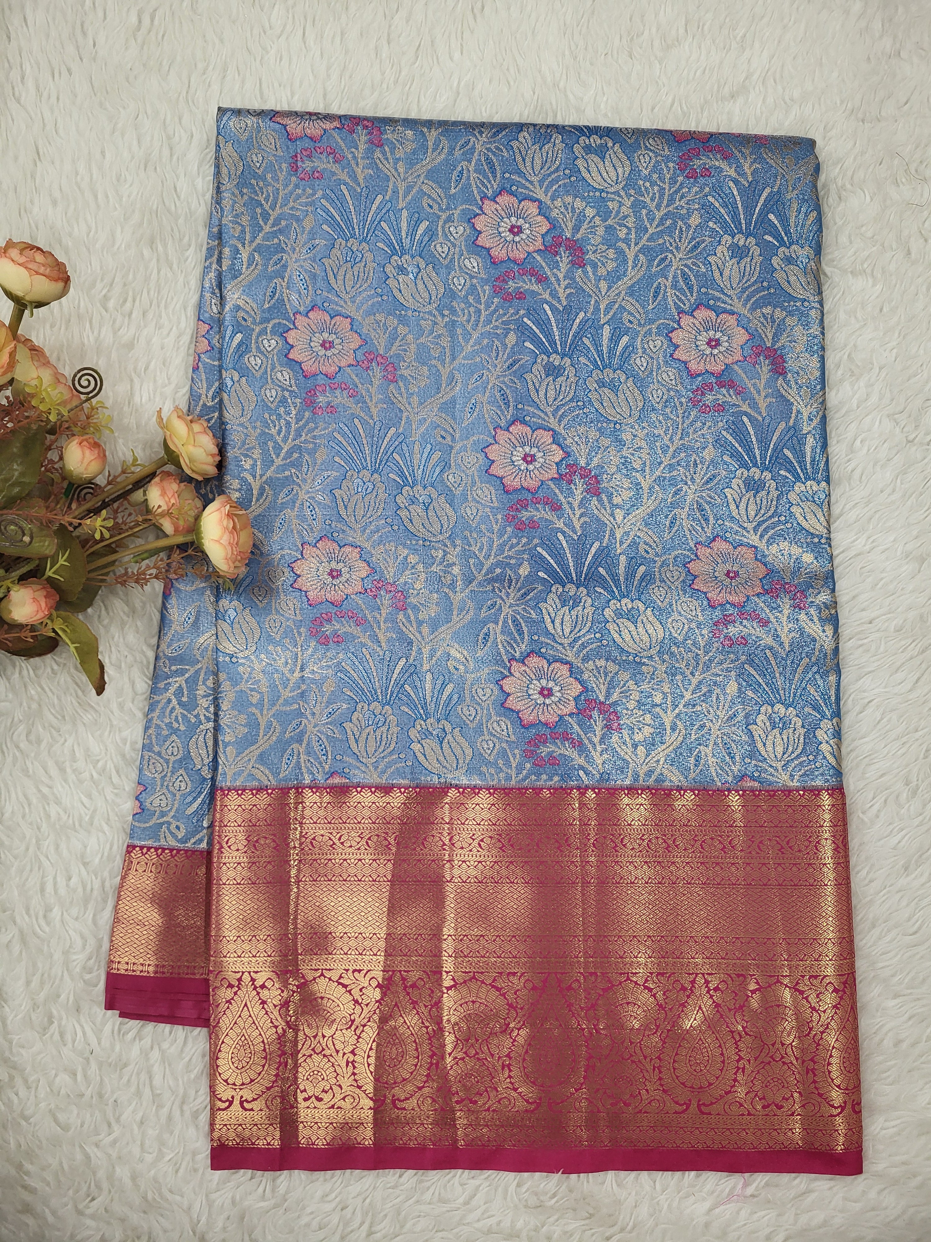 Semi kanchipattu Tissue Saree