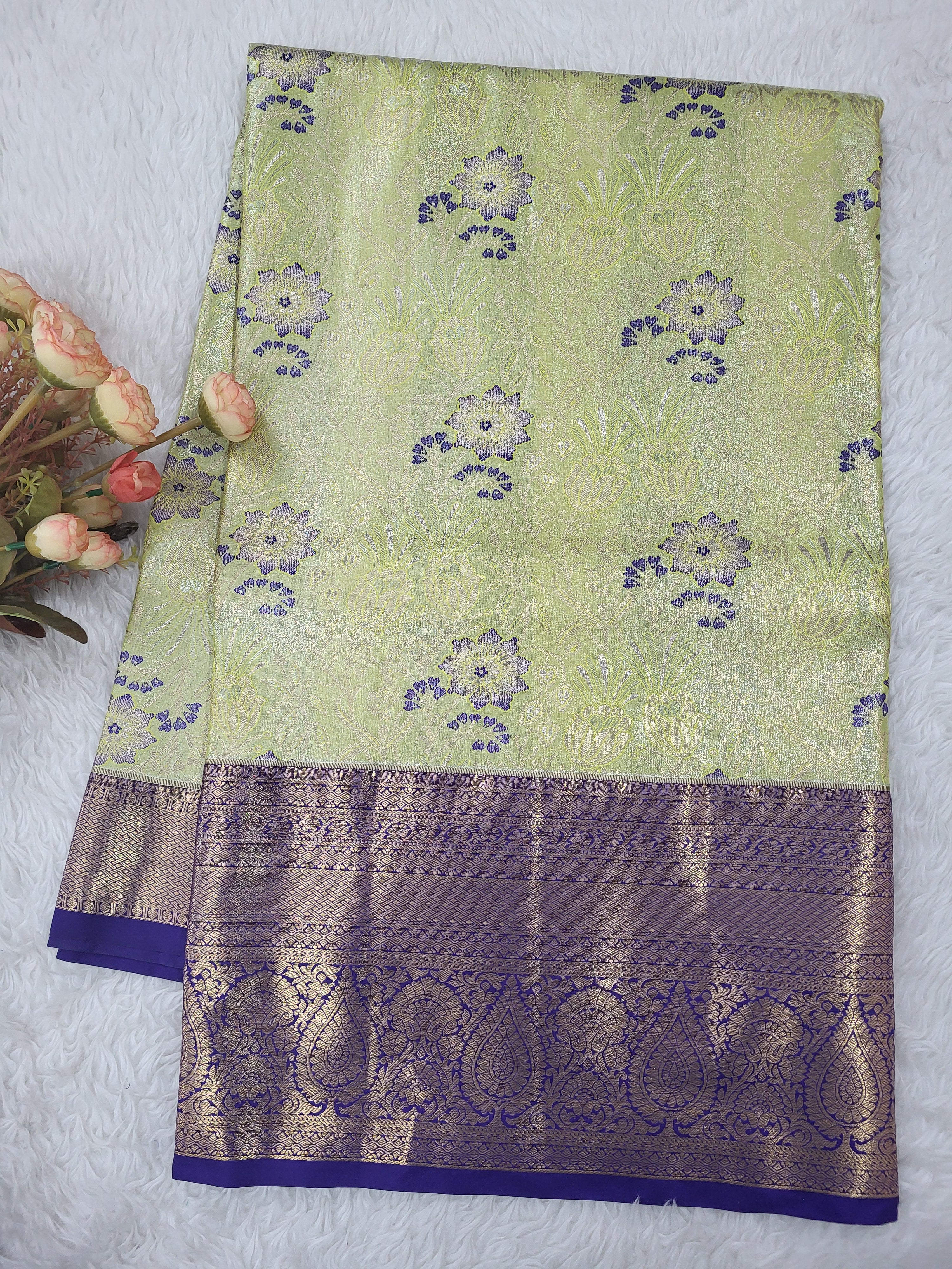Semi kanchipattu Tissue Saree