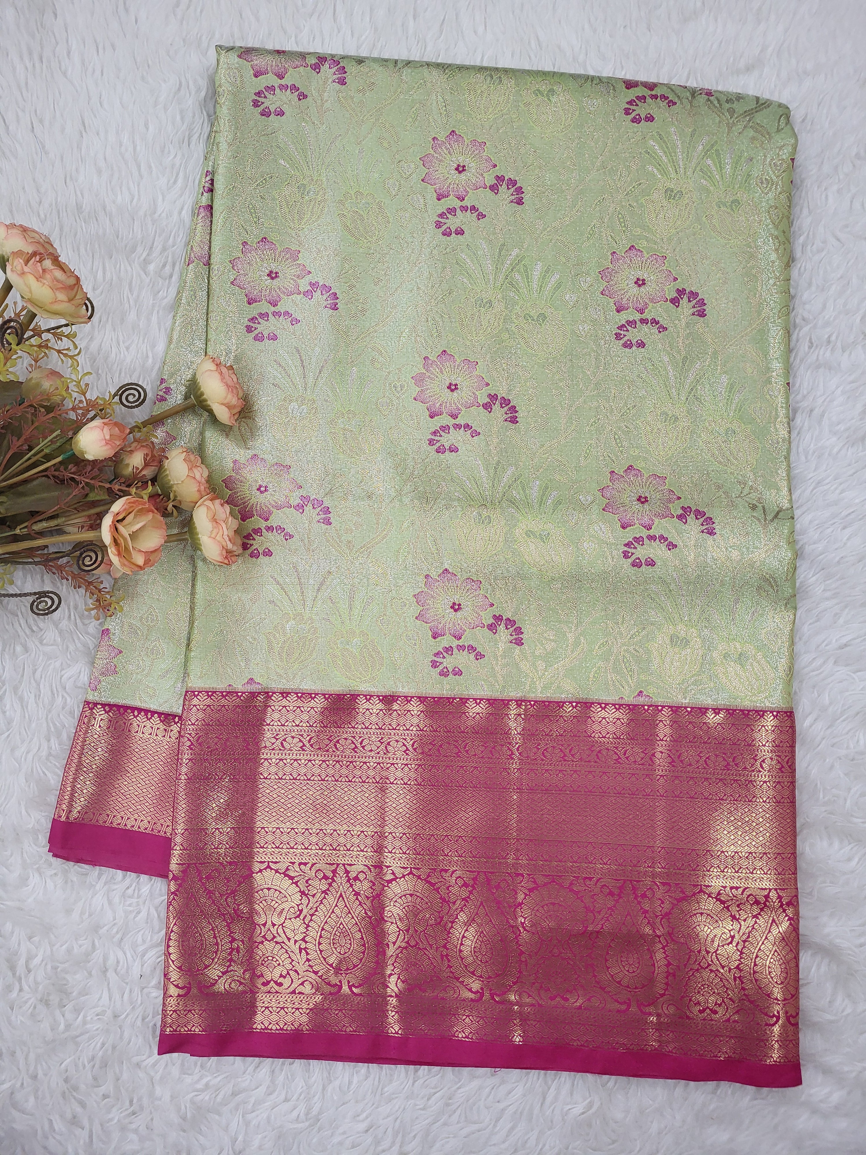 Semi kanchipattu Tissue Saree