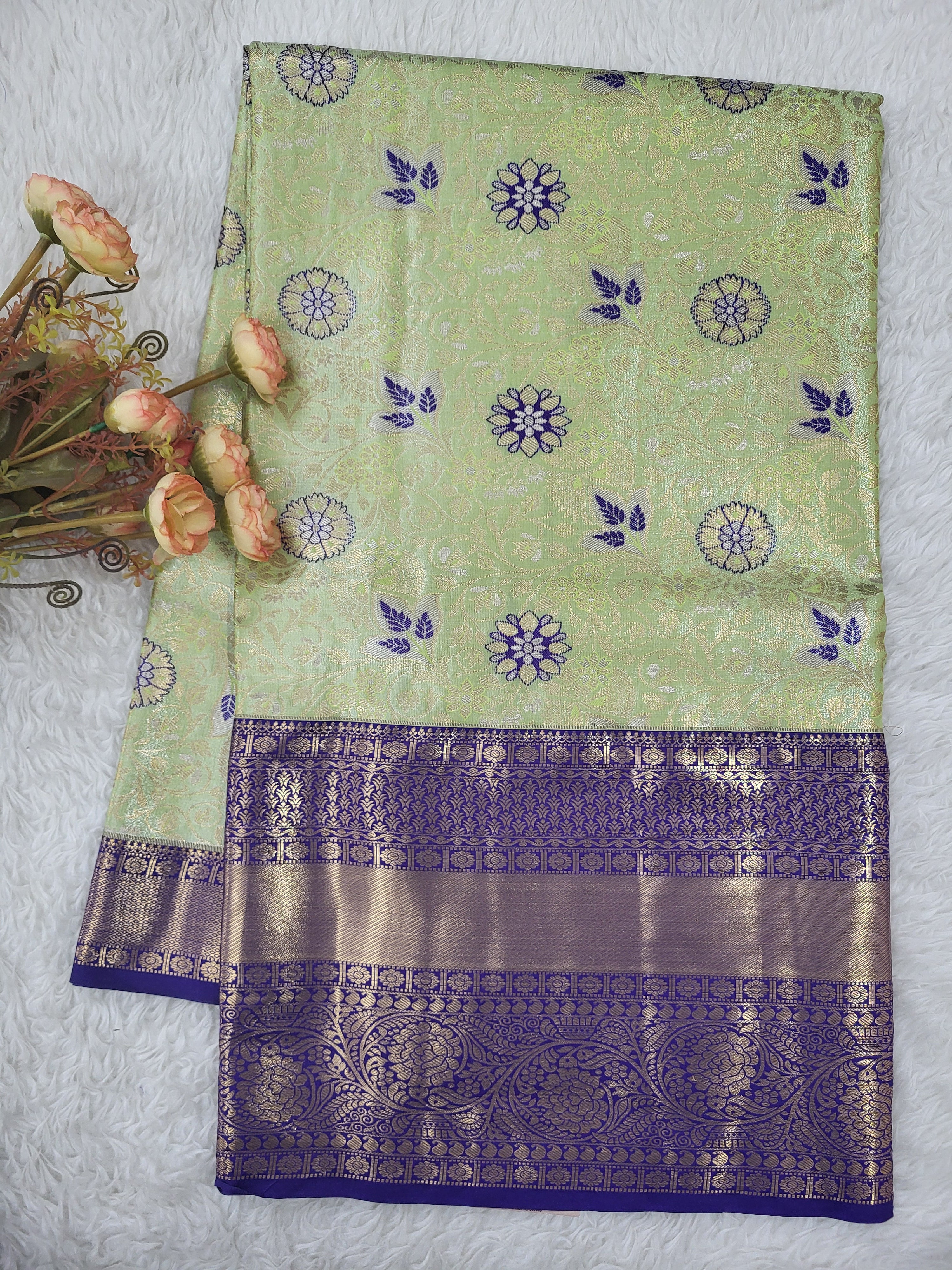 Semi kanchipattu Tissue Saree