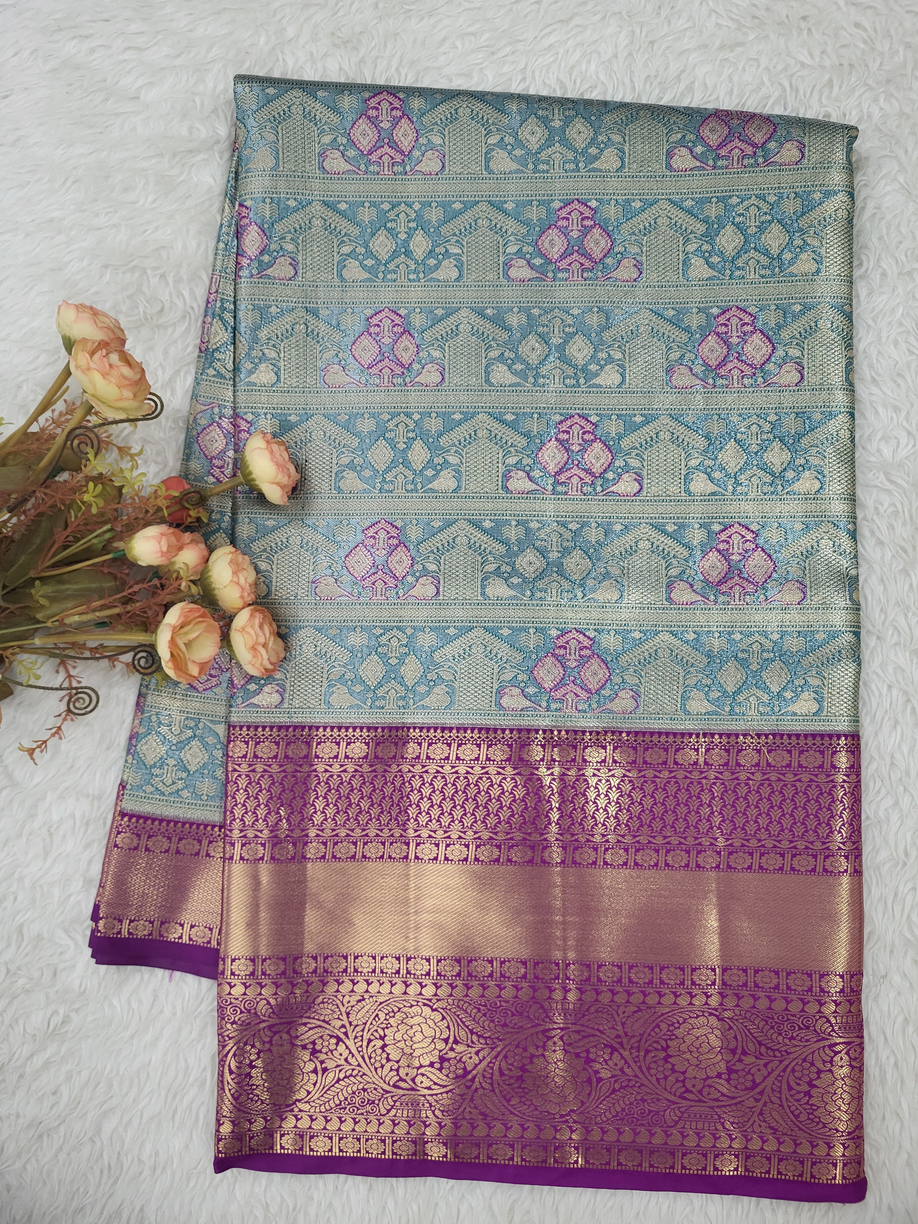 Semi kanchipattu Tissue Saree