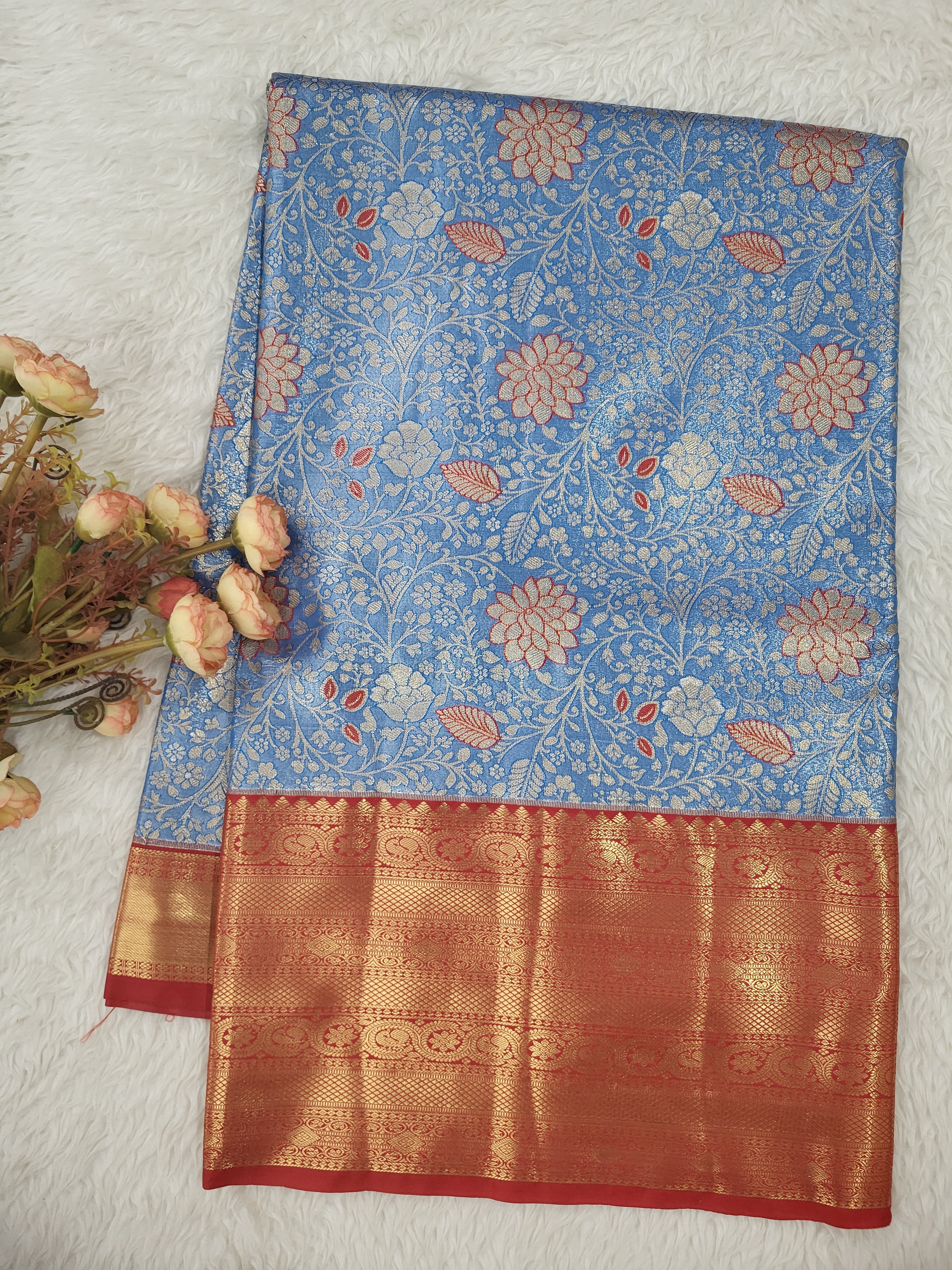 Semi kanchipattu Tissue Saree