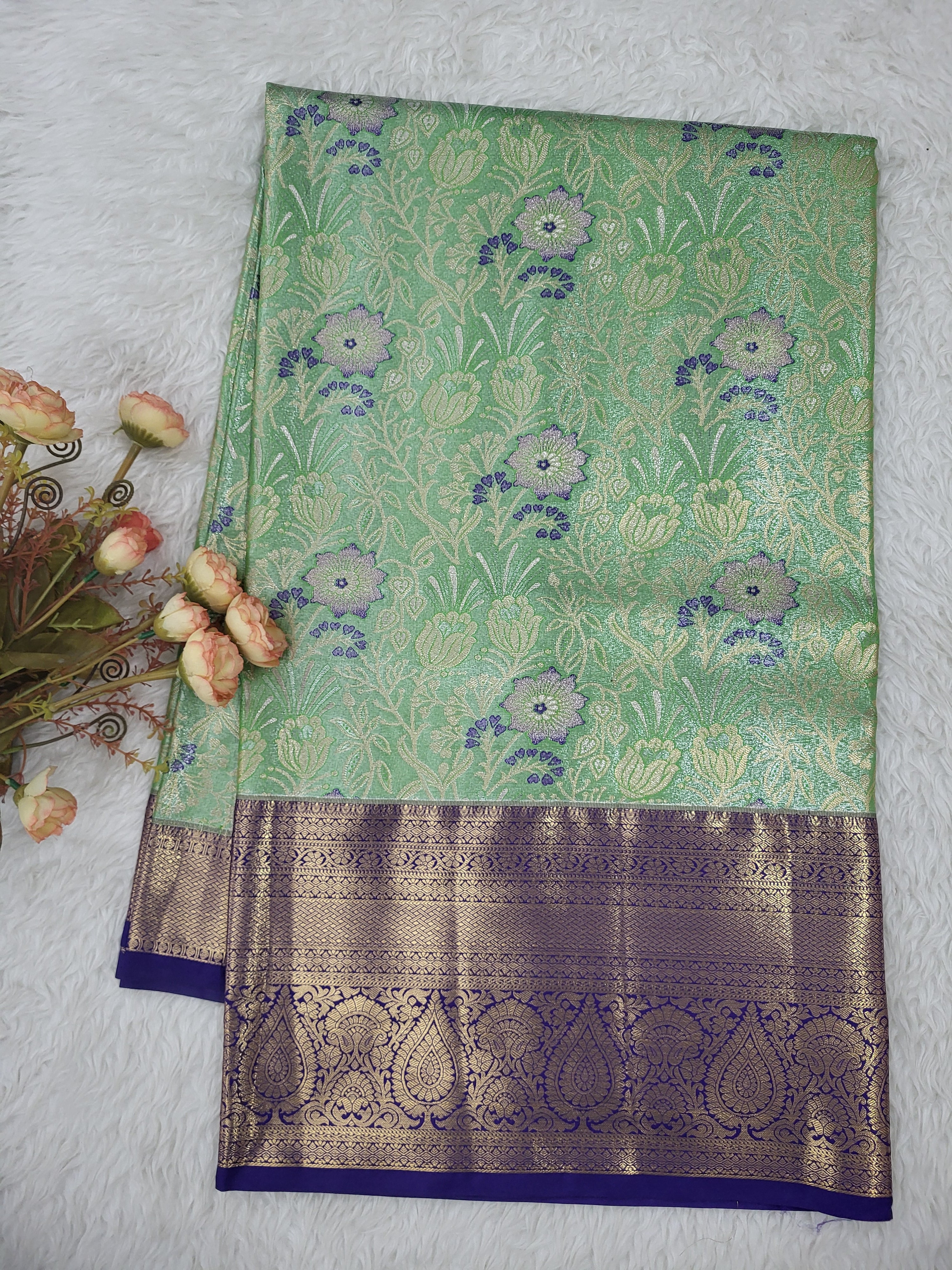 Semi kanchipattu Tissue Saree