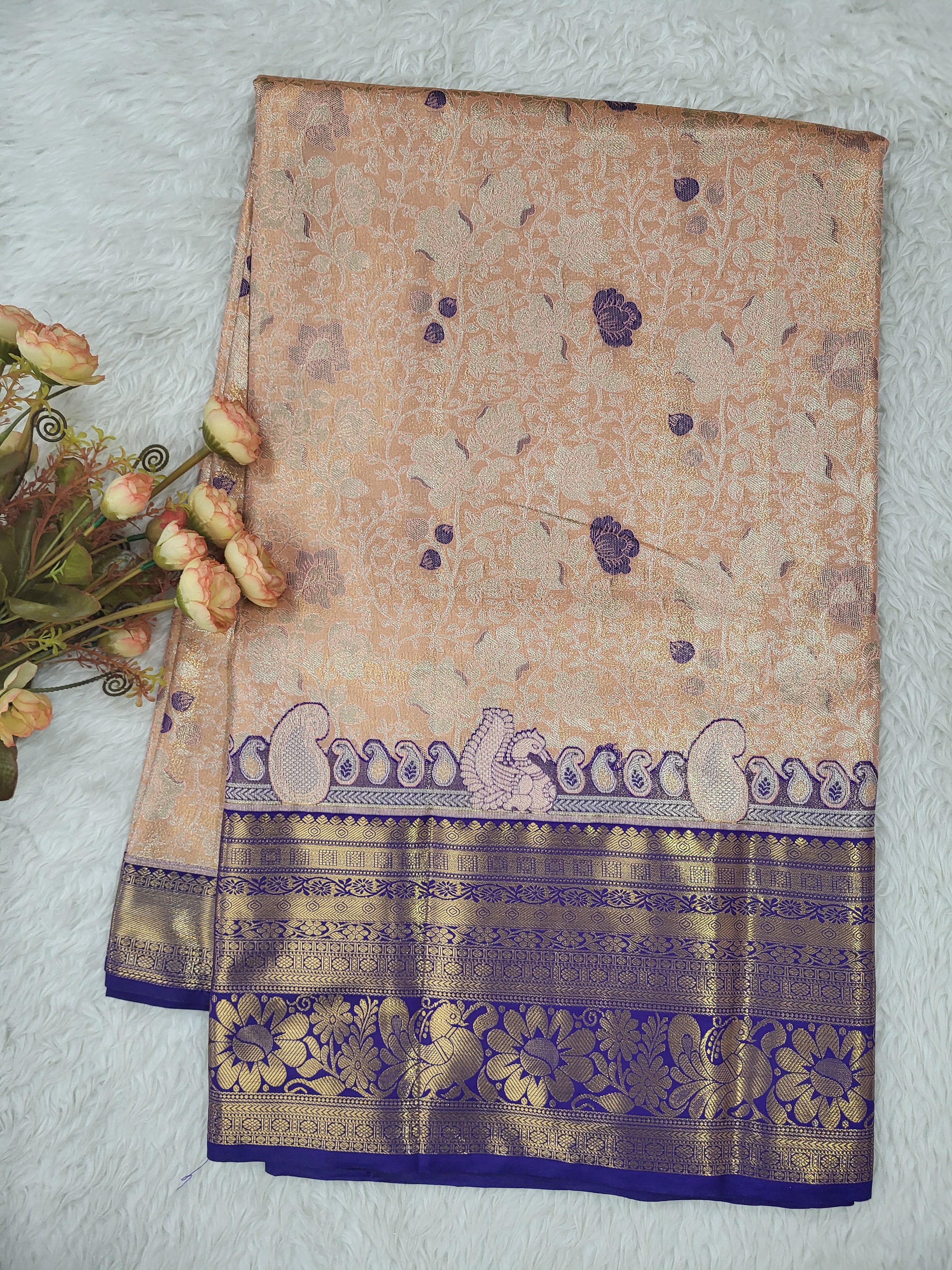 Semi kanchipattu Tissue Saree