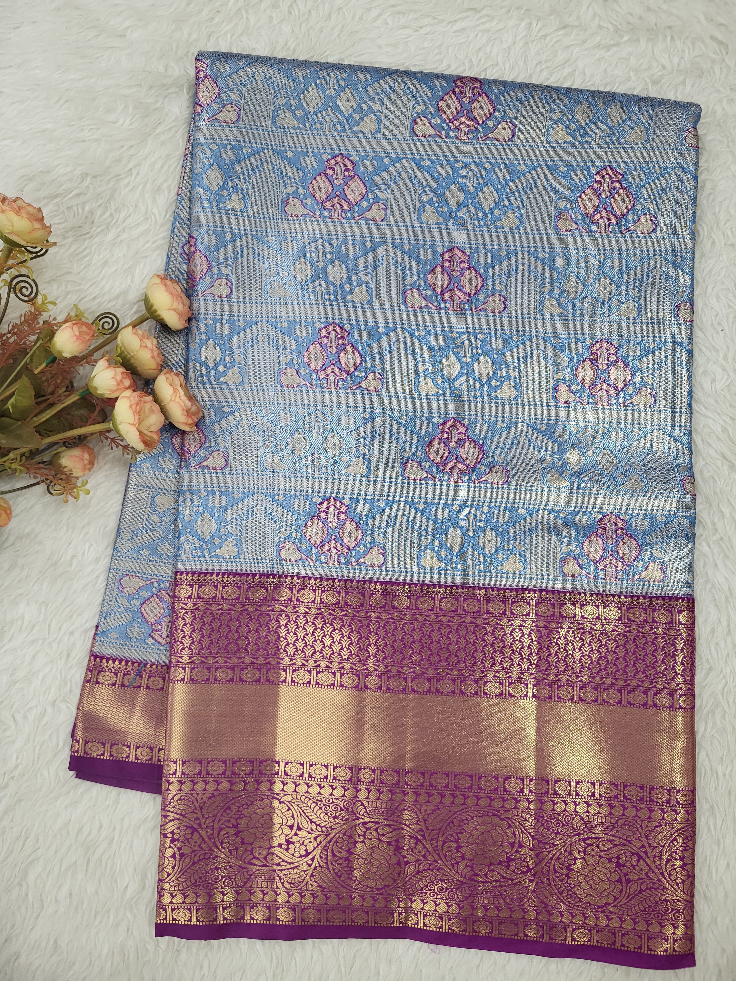 Semi kanchipattu Tissue Saree