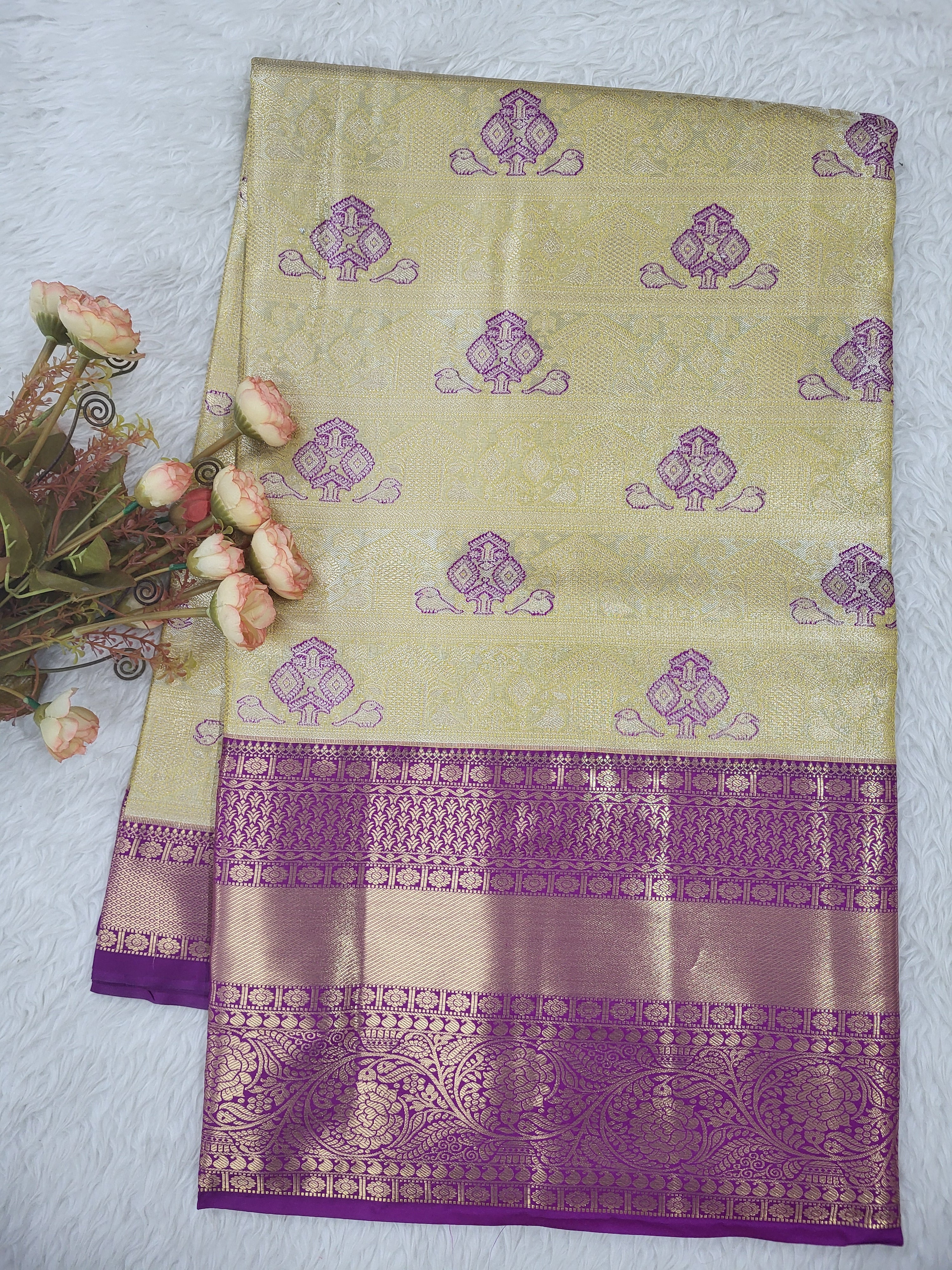 Semi kanchipattu Tissue Saree