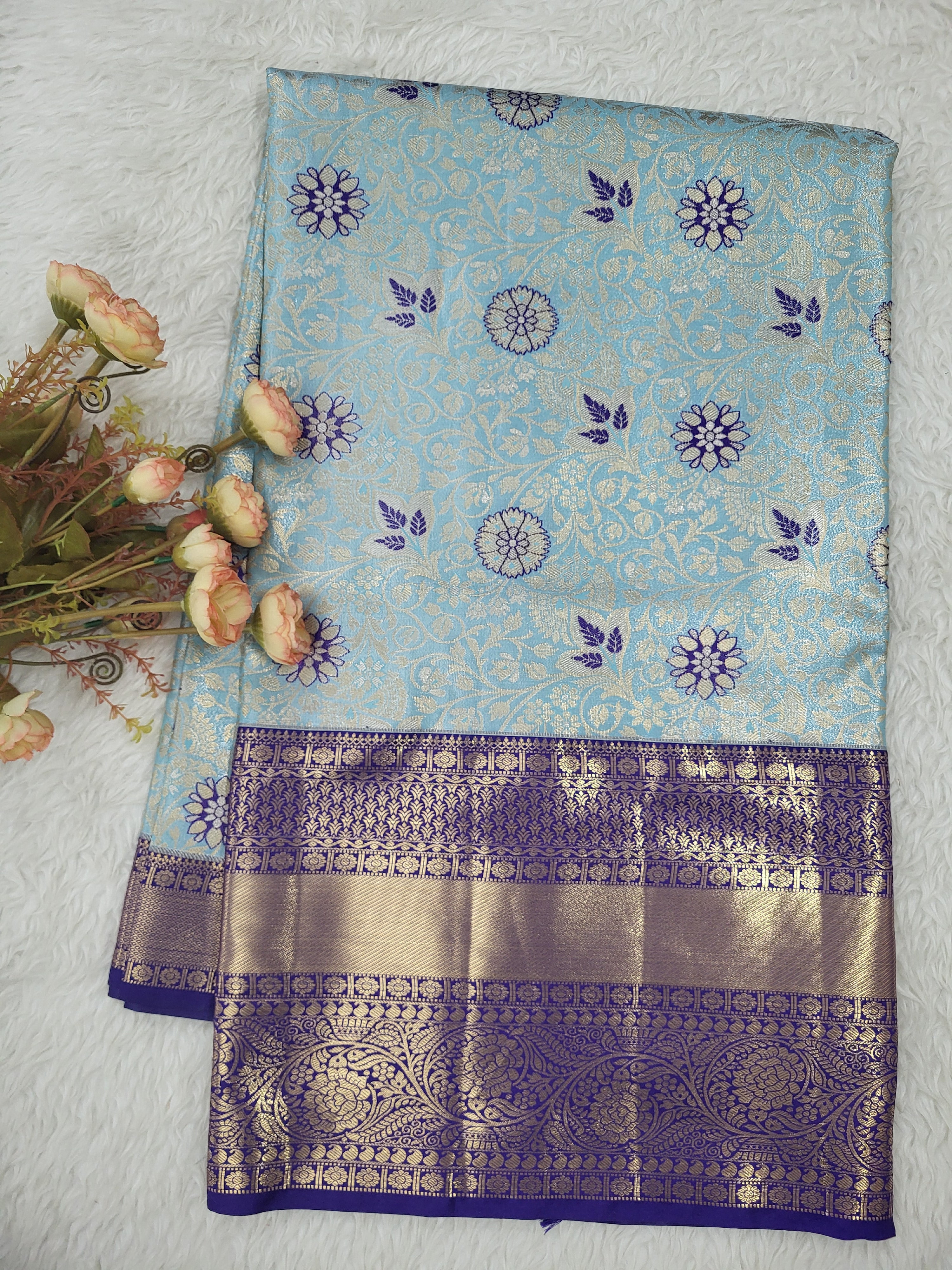 Semi kanchipattu Tissue Saree