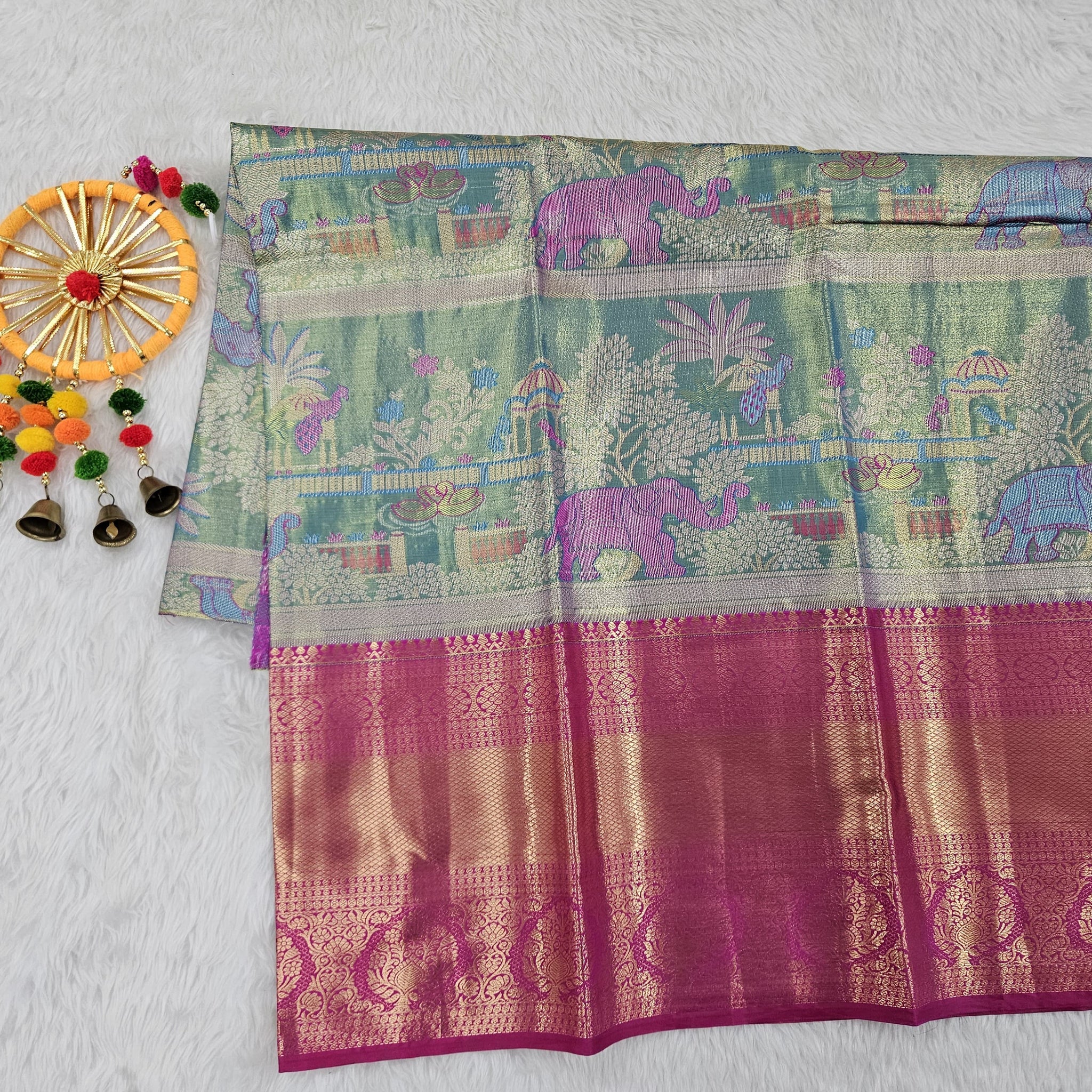 (5–10 Year) Lehenga – Unstitched (Blouse + Material)