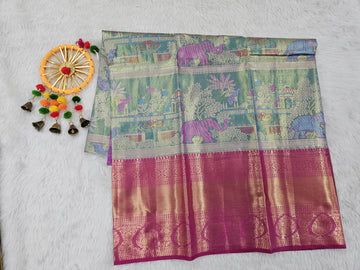 (5–10 Year) Lehenga – Unstitched (Blouse + Material)