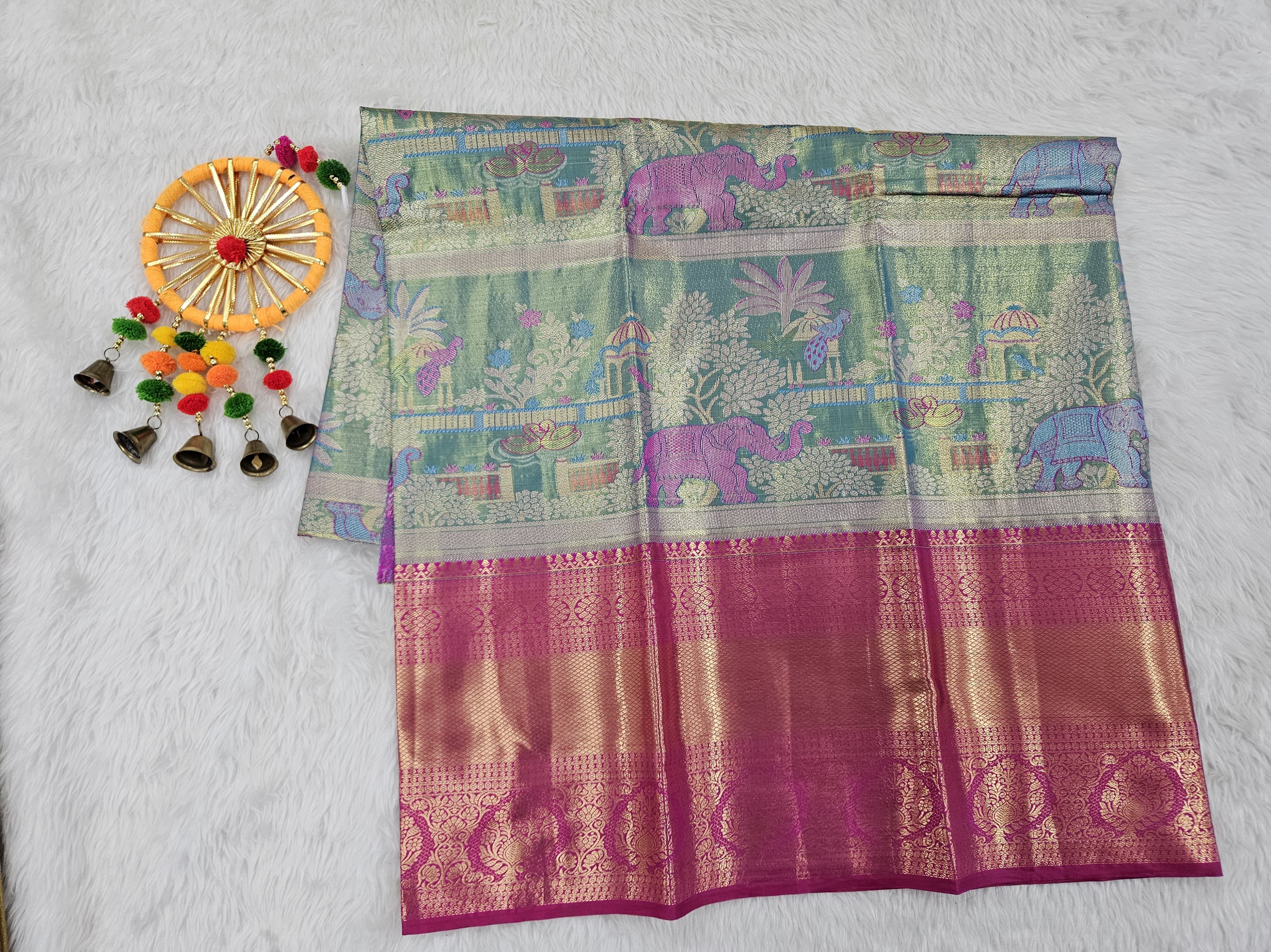 (5–10 Year) Lehenga – Unstitched (Blouse + Material)