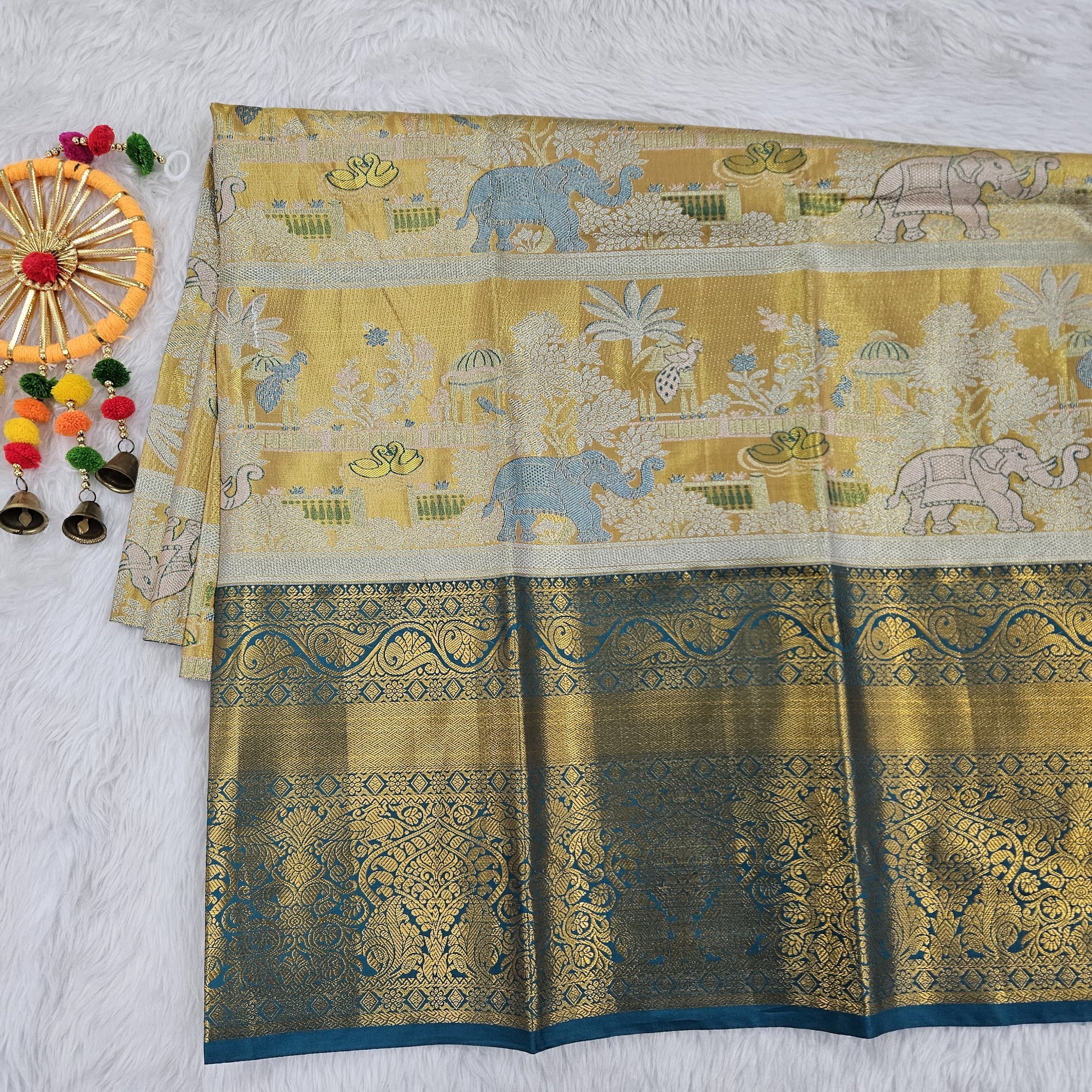 (5–10 Year) Lehenga – Unstitched (Blouse + Material)