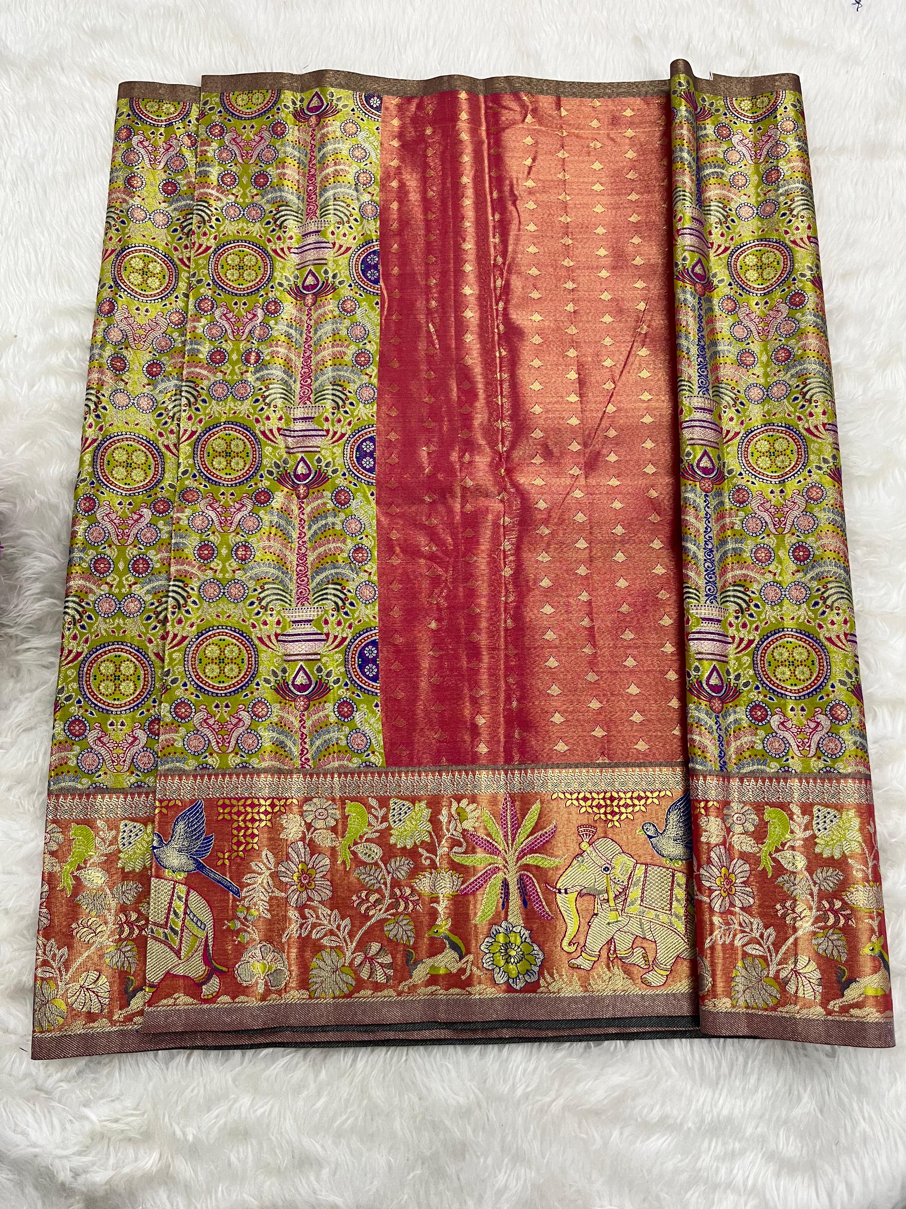 (2–5  Year) Lehenga – Unstitched (Blouse + Material)