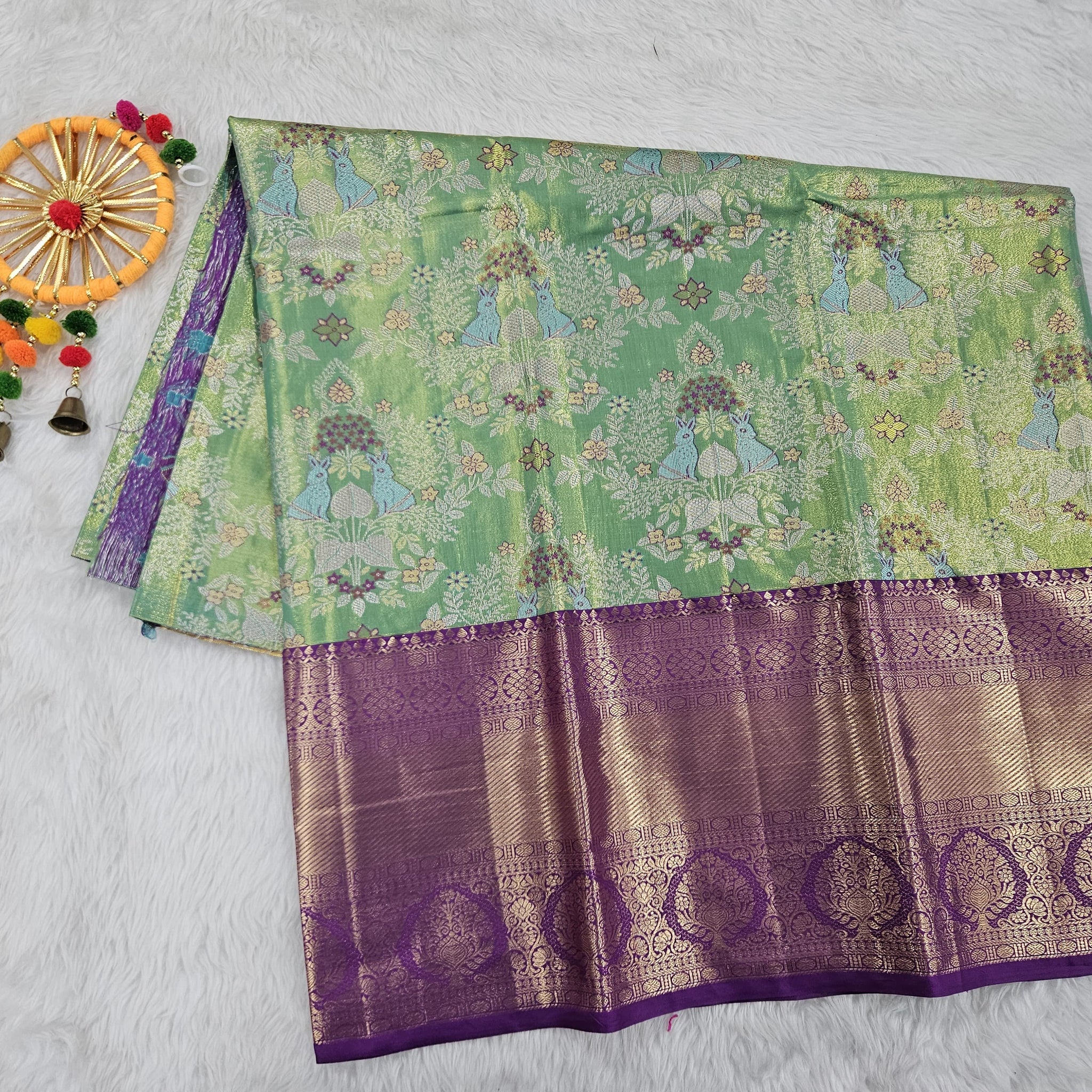 (5–10 Year) Lehenga – Unstitched (Blouse + Material)