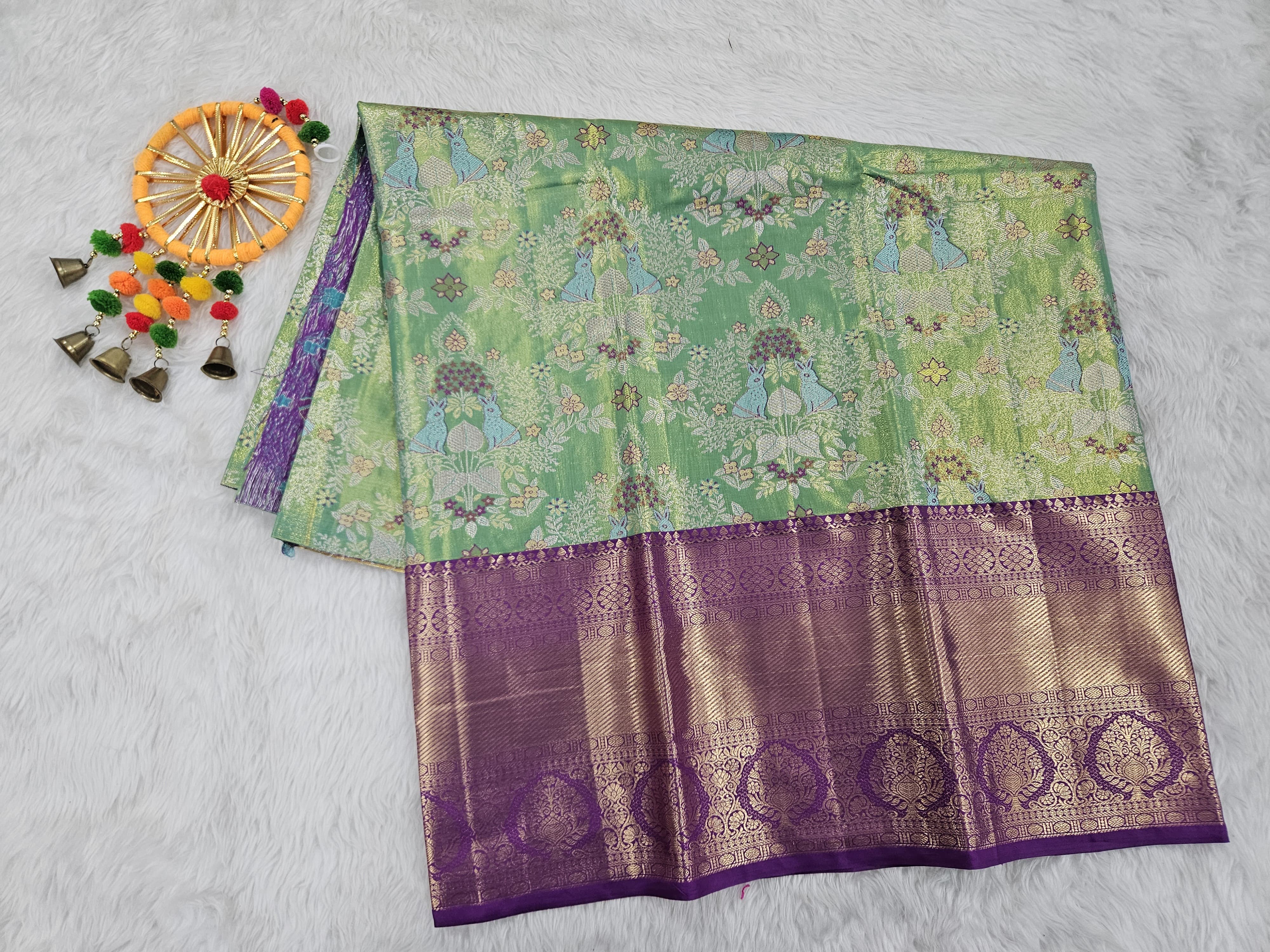 (5–10 Year) Lehenga – Unstitched (Blouse + Material)