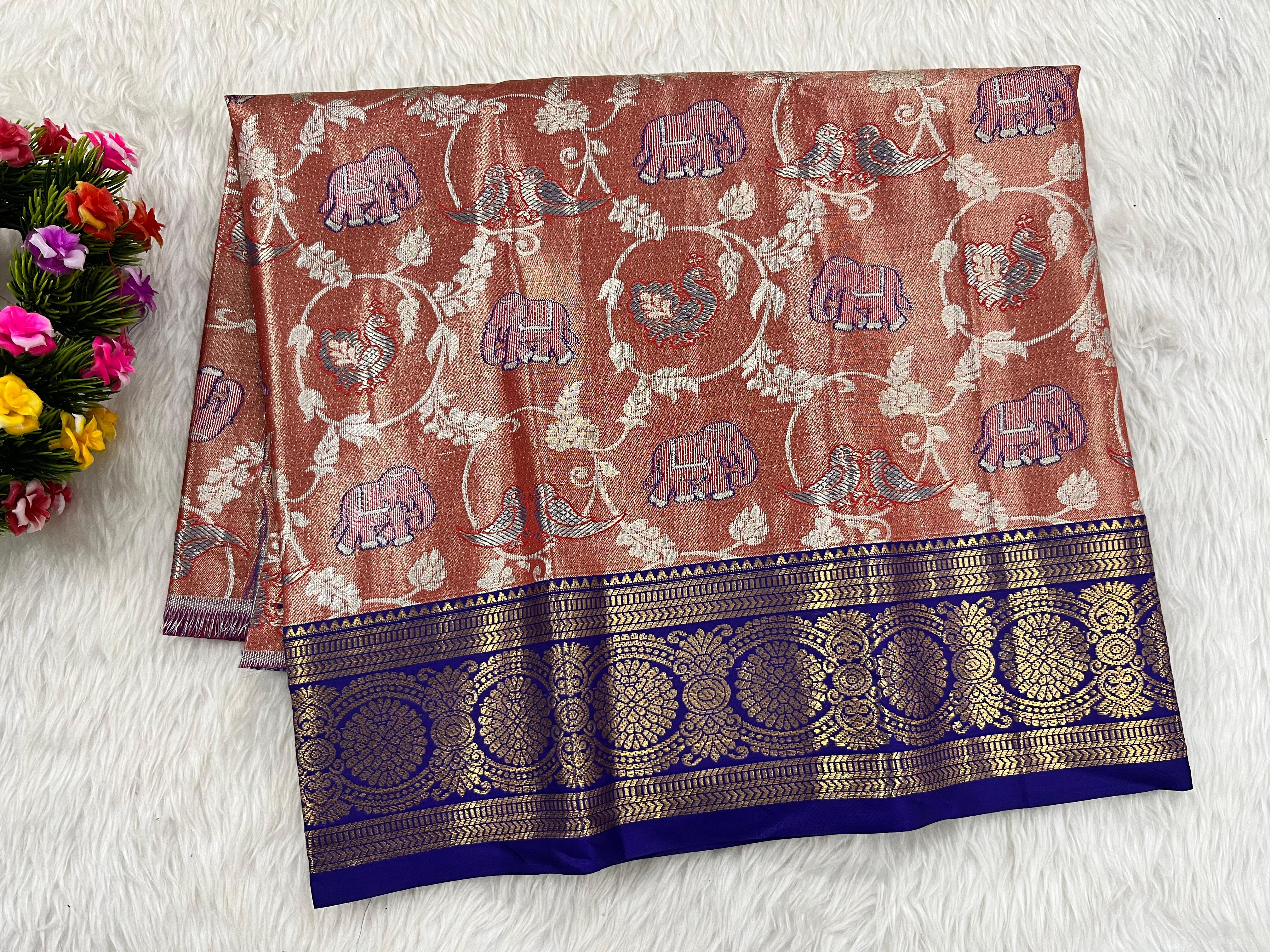 (0–1 Year) Lehenga – Unstitched (Blouse + Material)