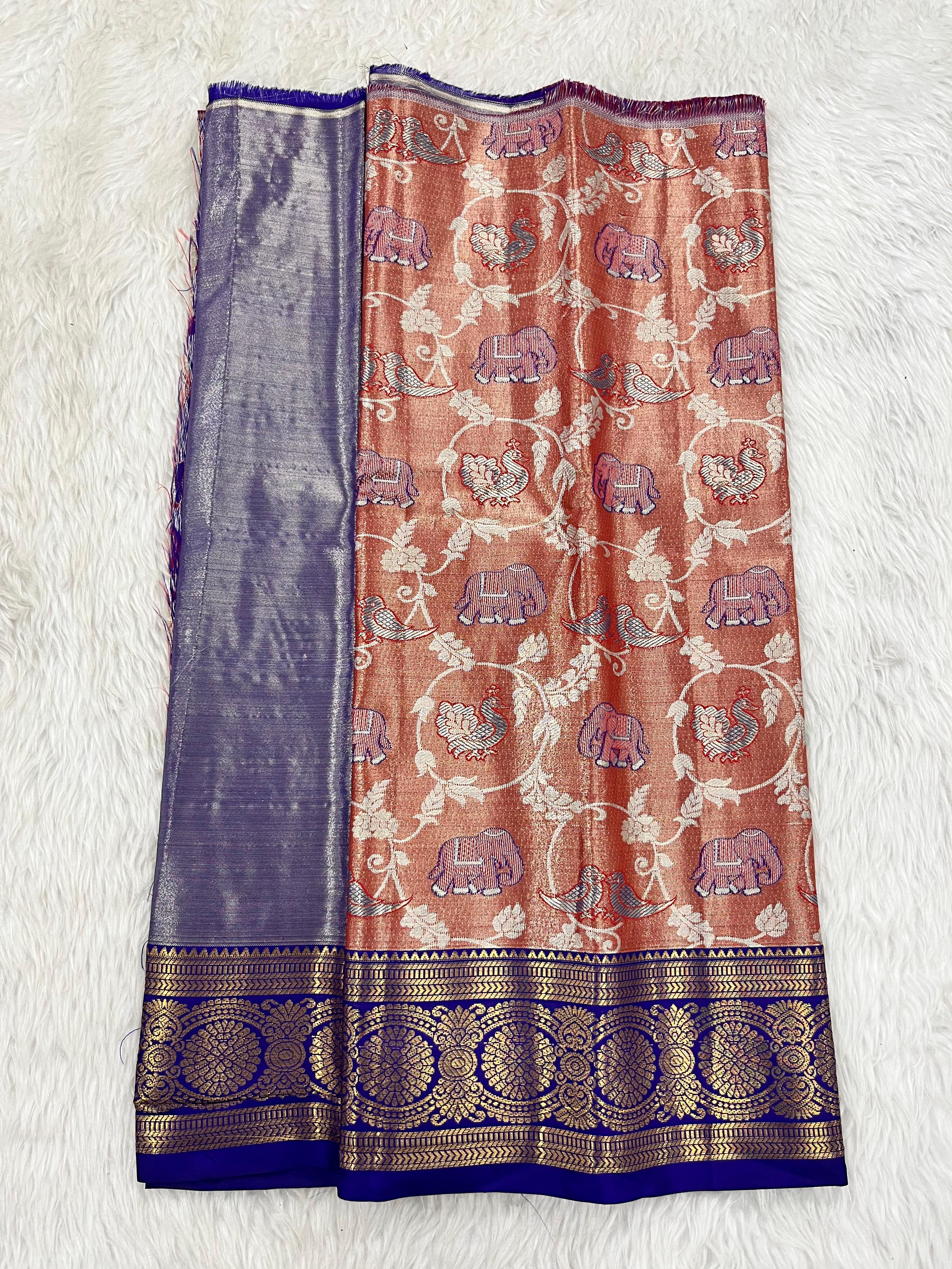 (0–1 Year) Lehenga – Unstitched (Blouse + Material)