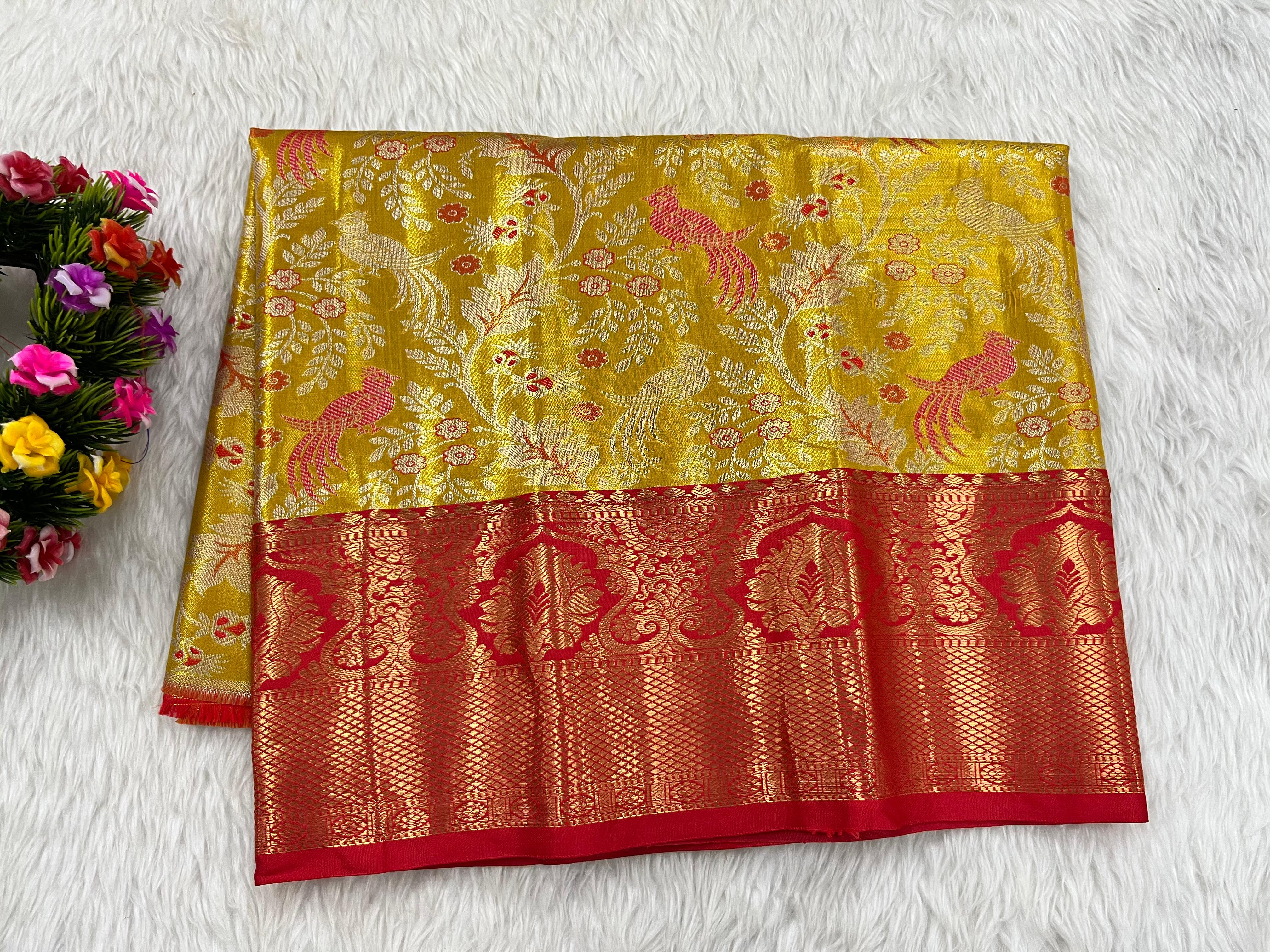 (0–1 Year) Lehenga – Unstitched (Blouse + Material)