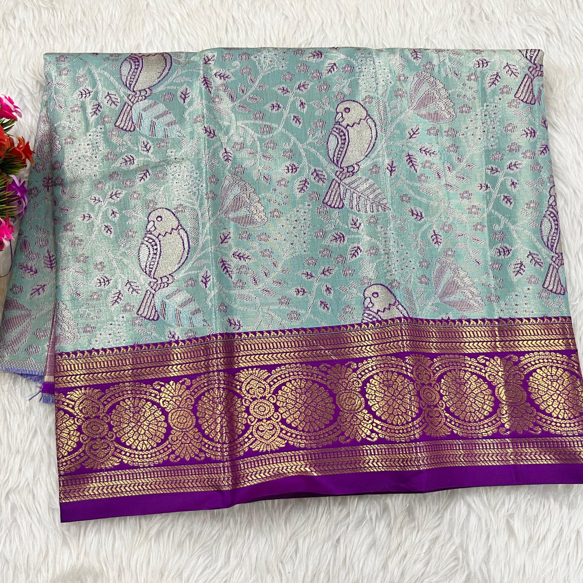 (0–1 Year) Lehenga – Unstitched (Blouse + Material)