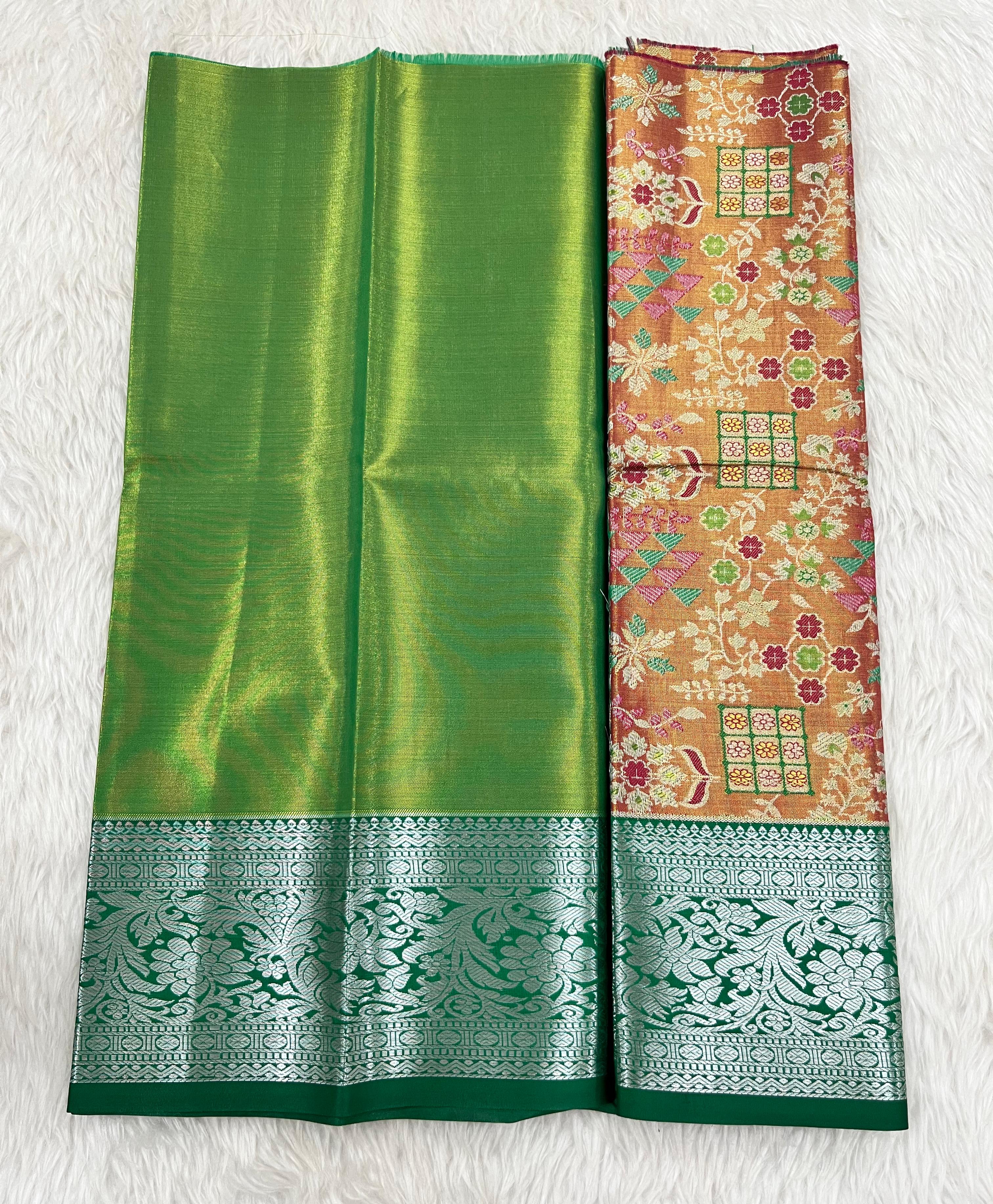 (0–1 Year) Lehenga – Unstitched (Blouse + Material)