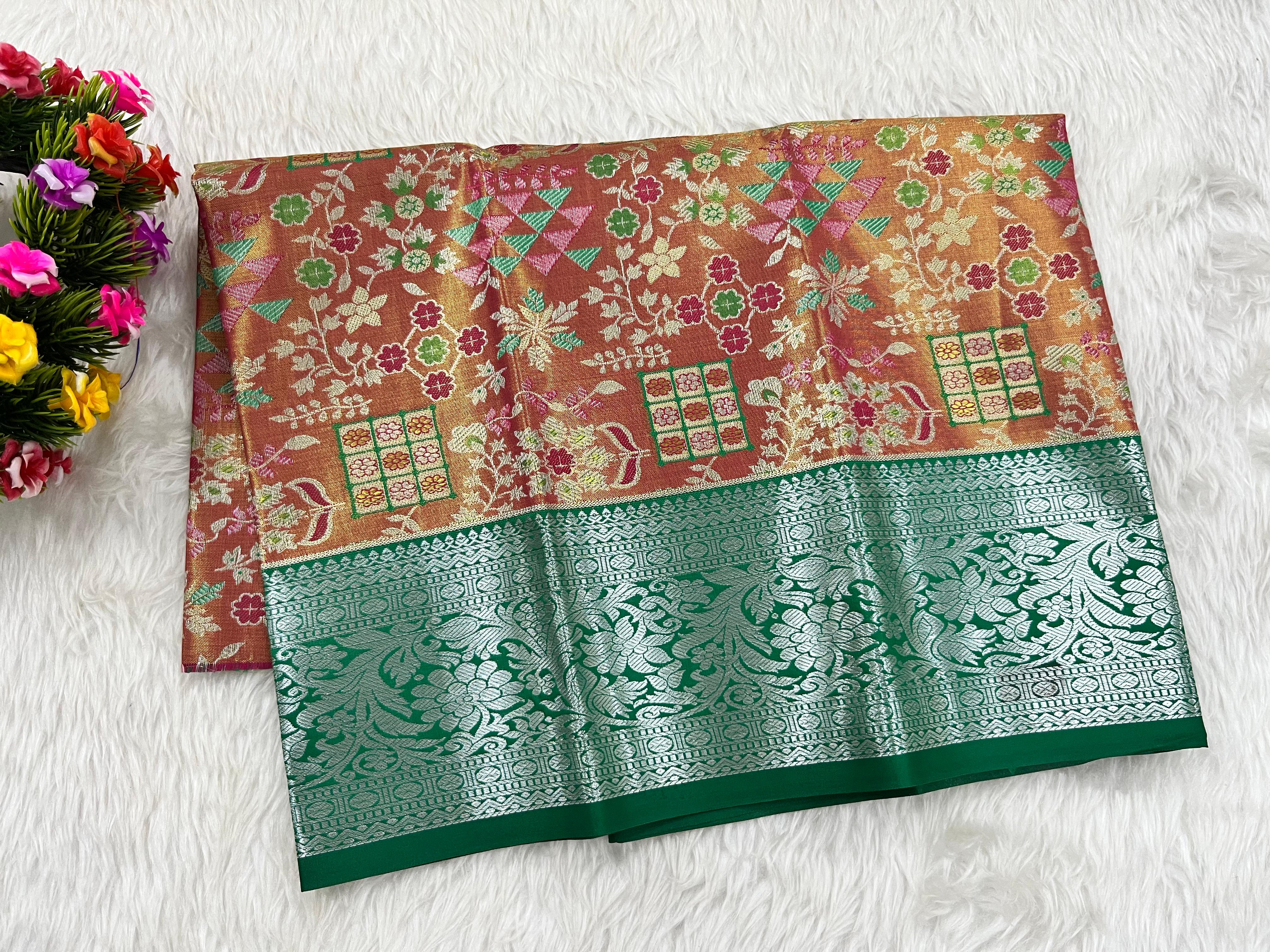 (0–1 Year) Lehenga – Unstitched (Blouse + Material)