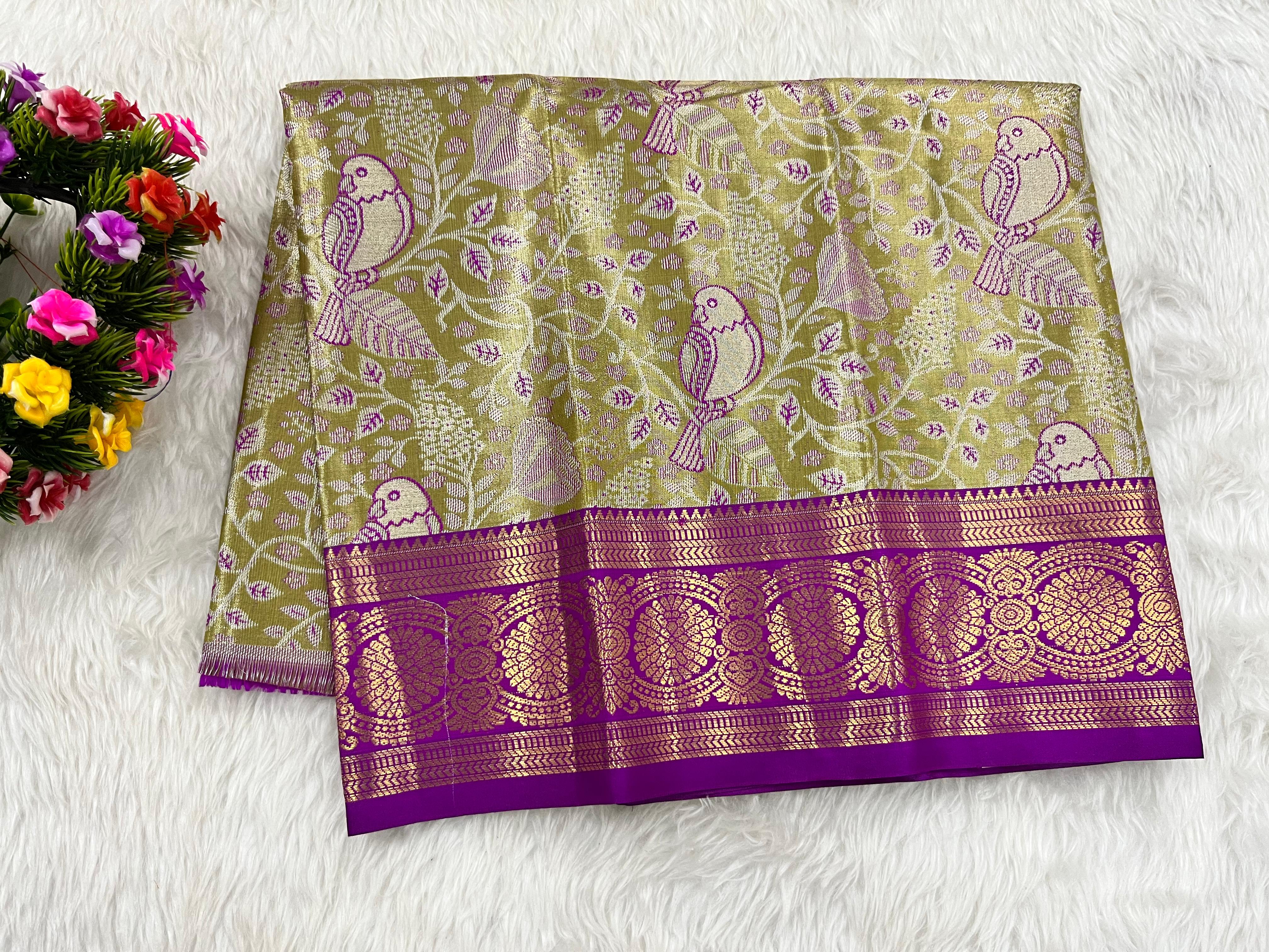 (0–1 Year) Lehenga – Unstitched (Blouse + Material)