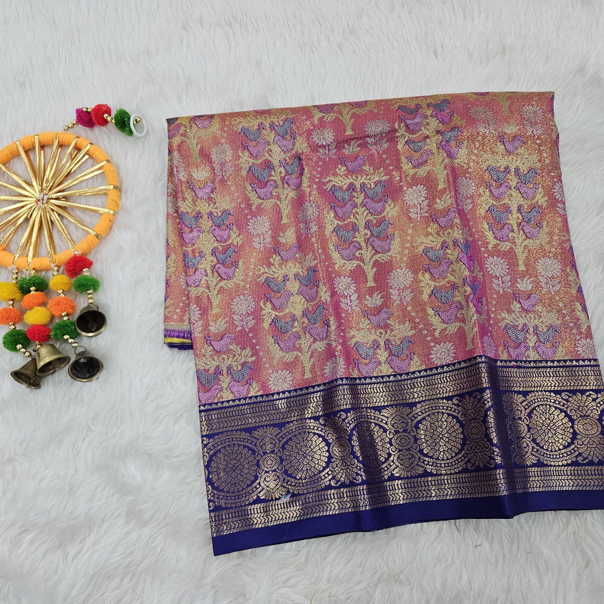 (0–1 Year) Lehenga – Unstitched (Blouse + Material)