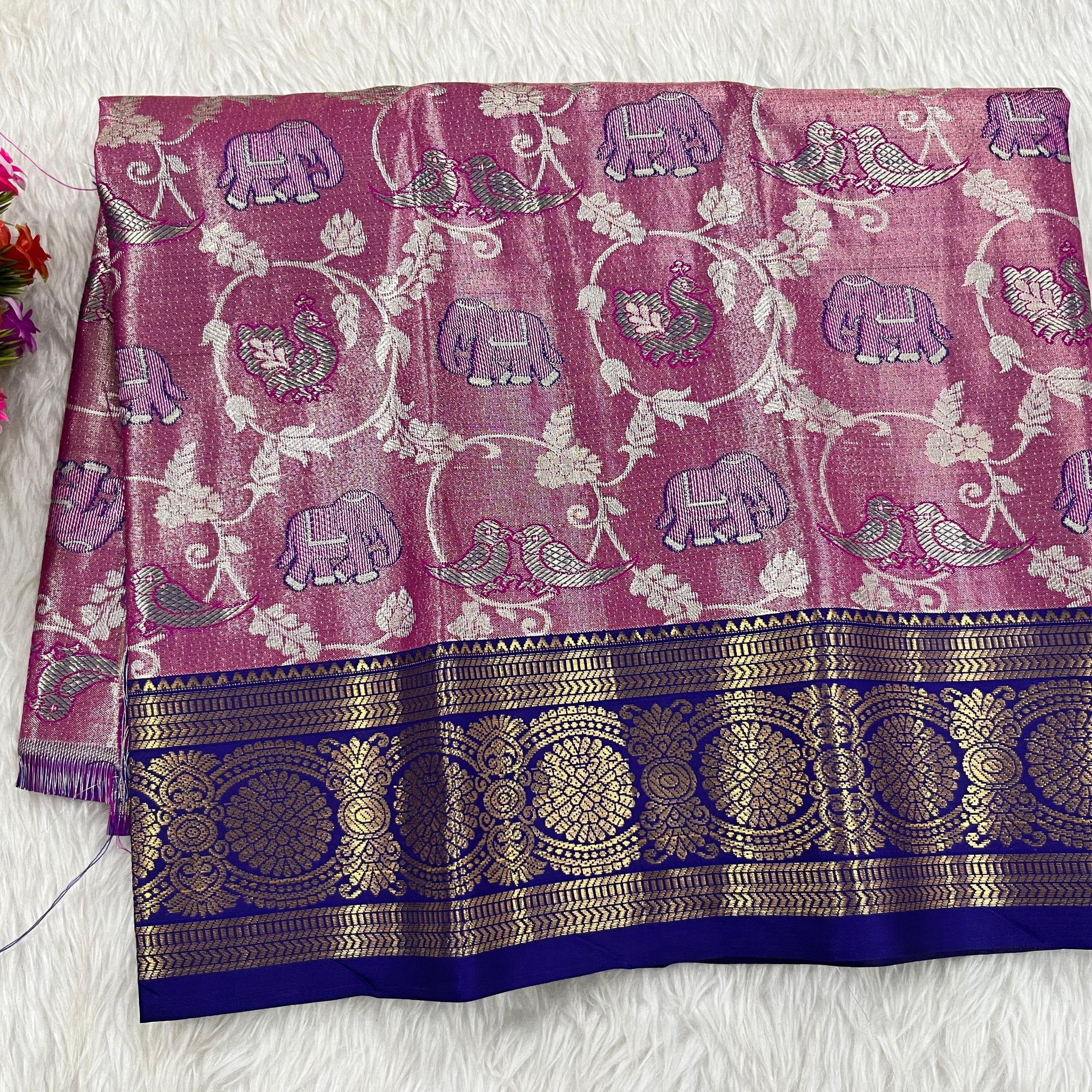 (0–1 Year) Lehenga – Unstitched (Blouse + Material)