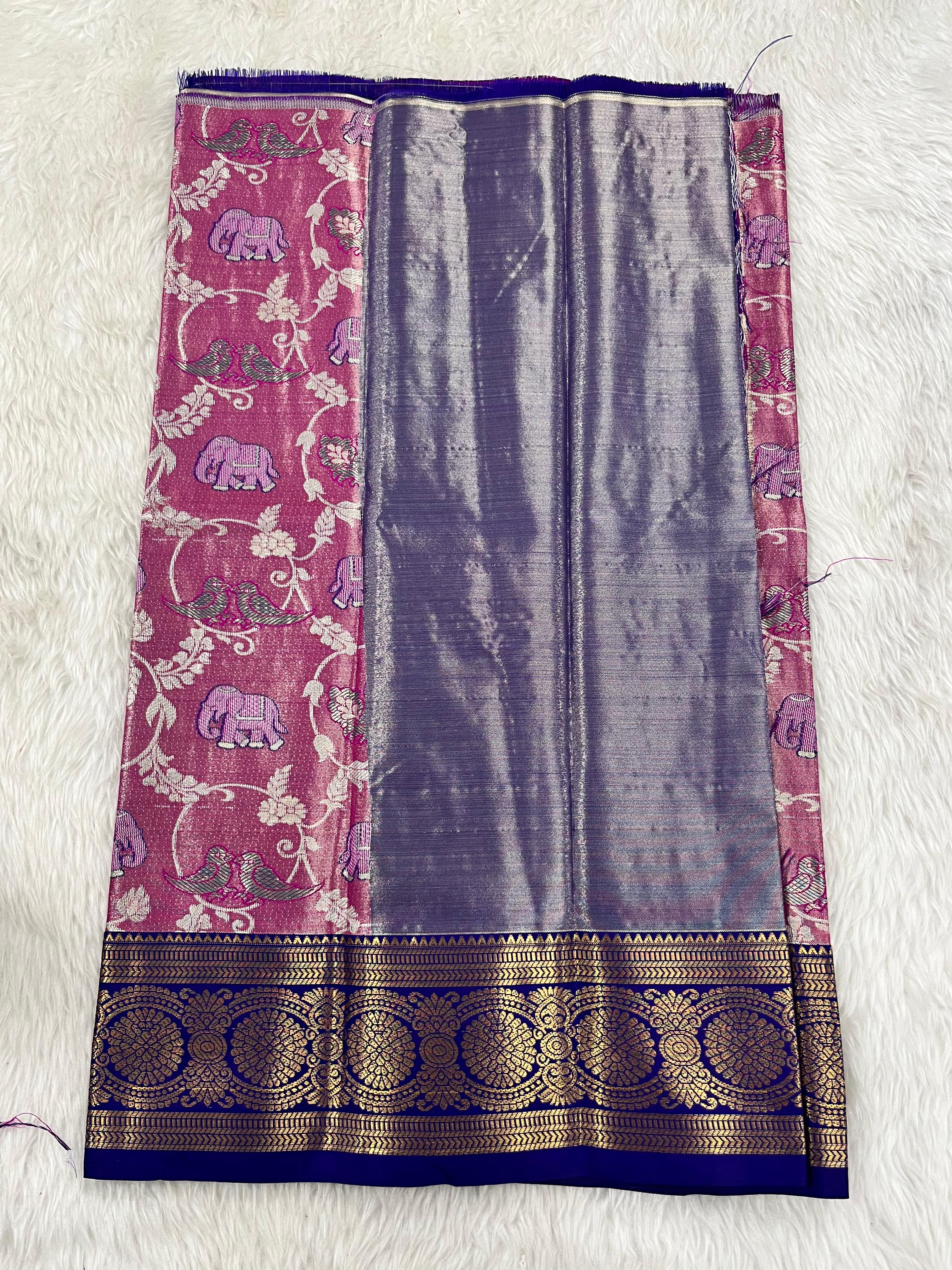 (0–1 Year) Lehenga – Unstitched (Blouse + Material)