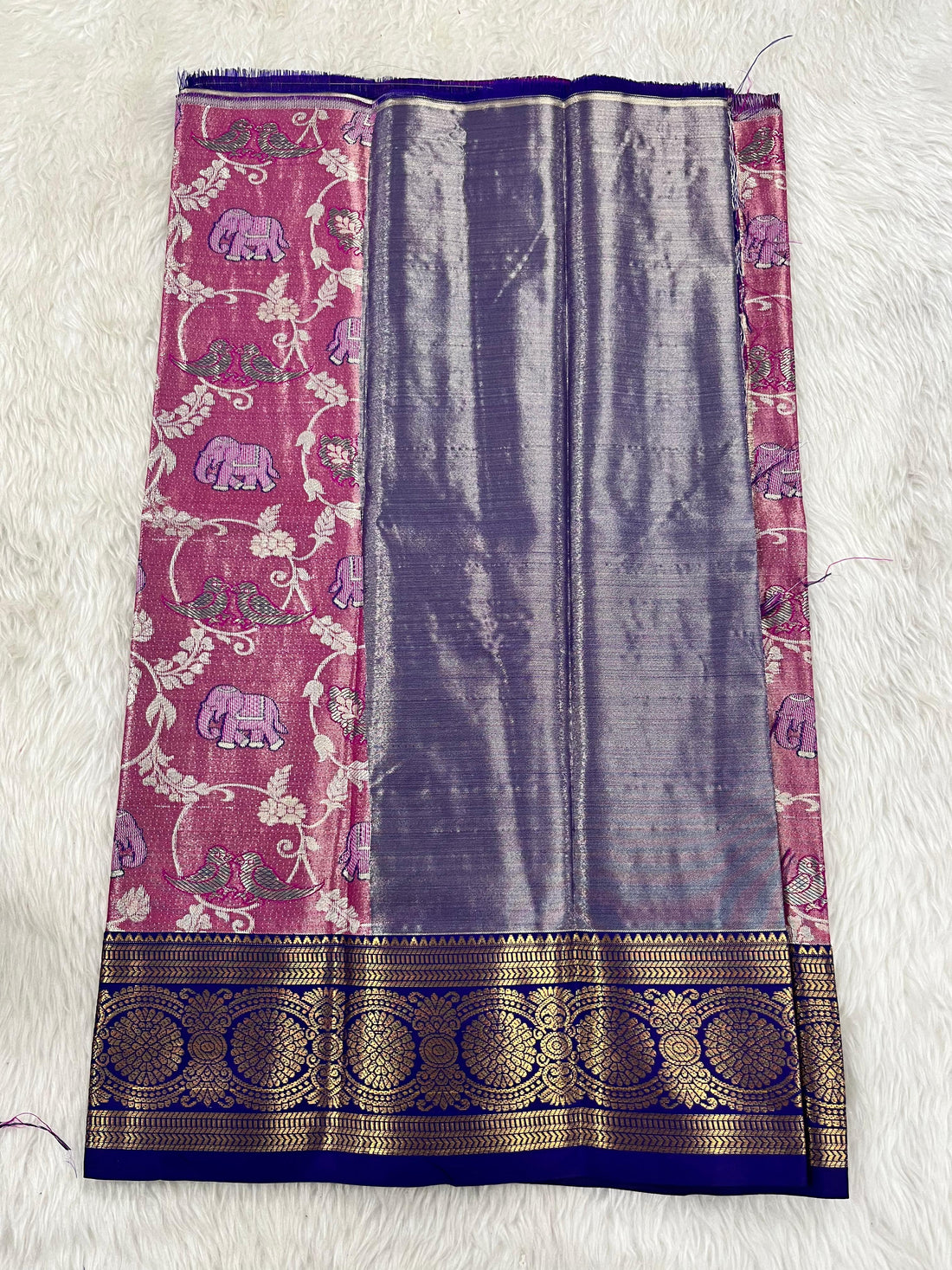 (0–1 Year) Lehenga – Unstitched (Blouse + Material)