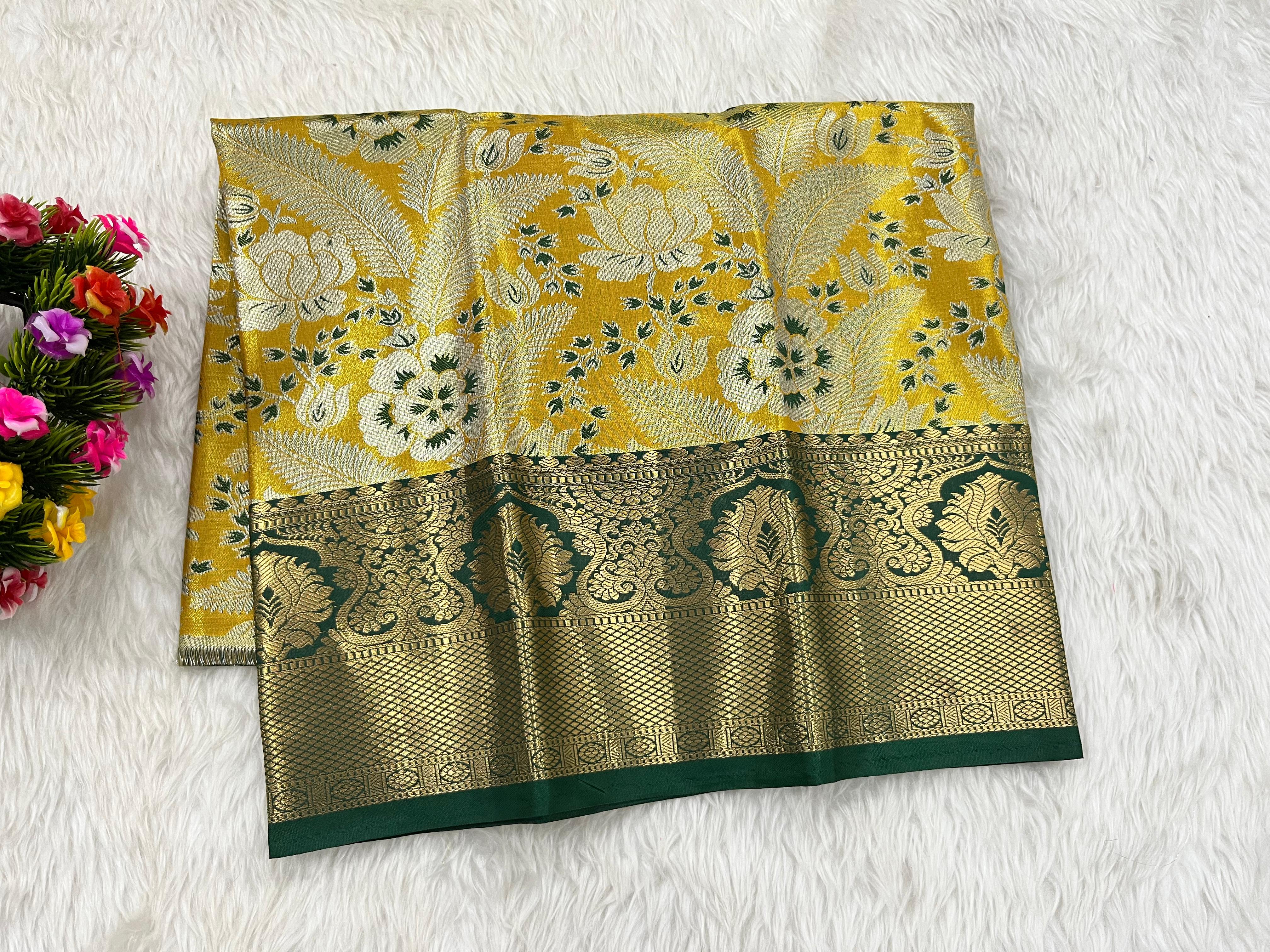 (0–1 Year) Lehenga – Unstitched (Blouse + Material)