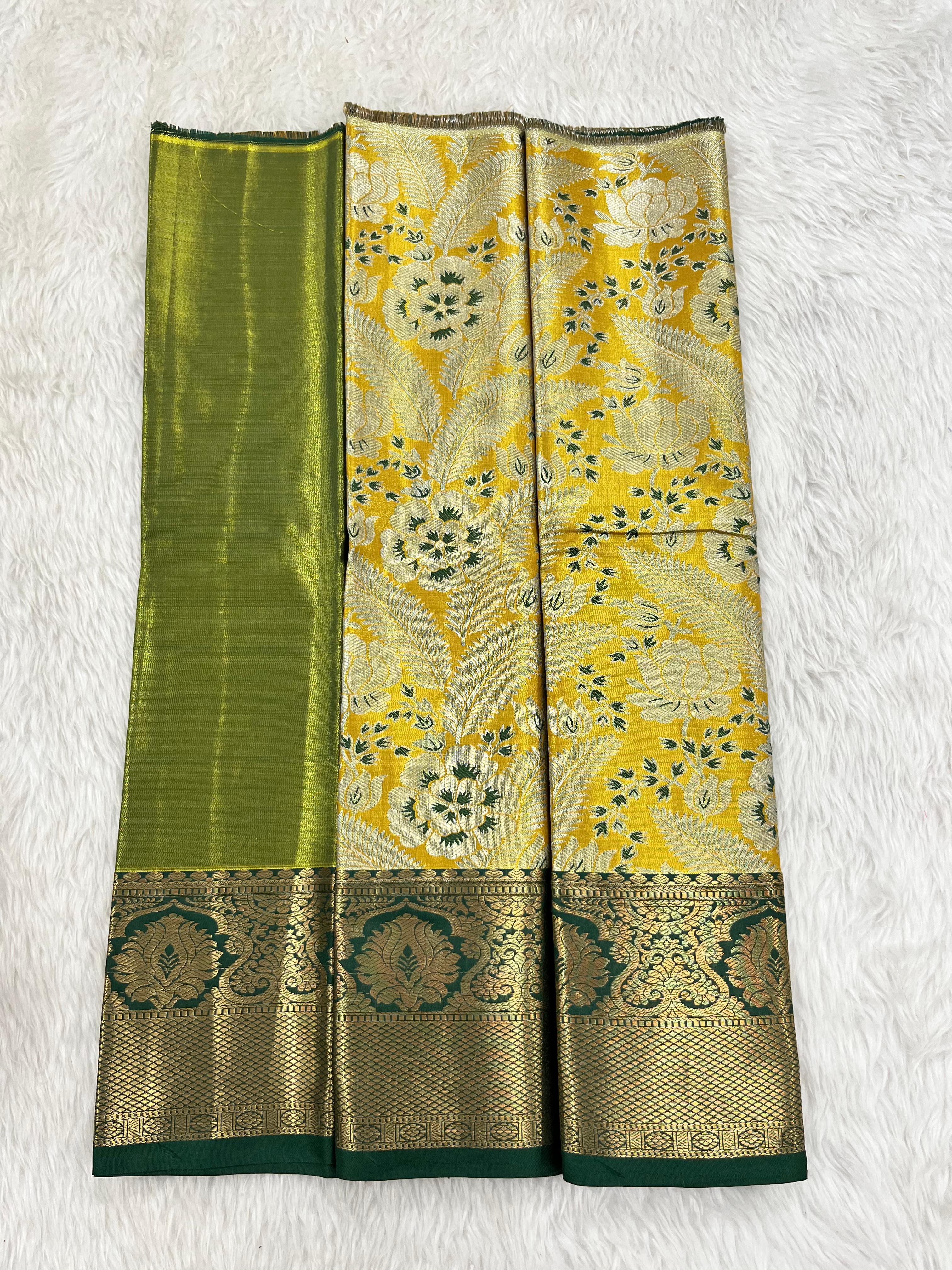 (0–1 Year) Lehenga – Unstitched (Blouse + Material)