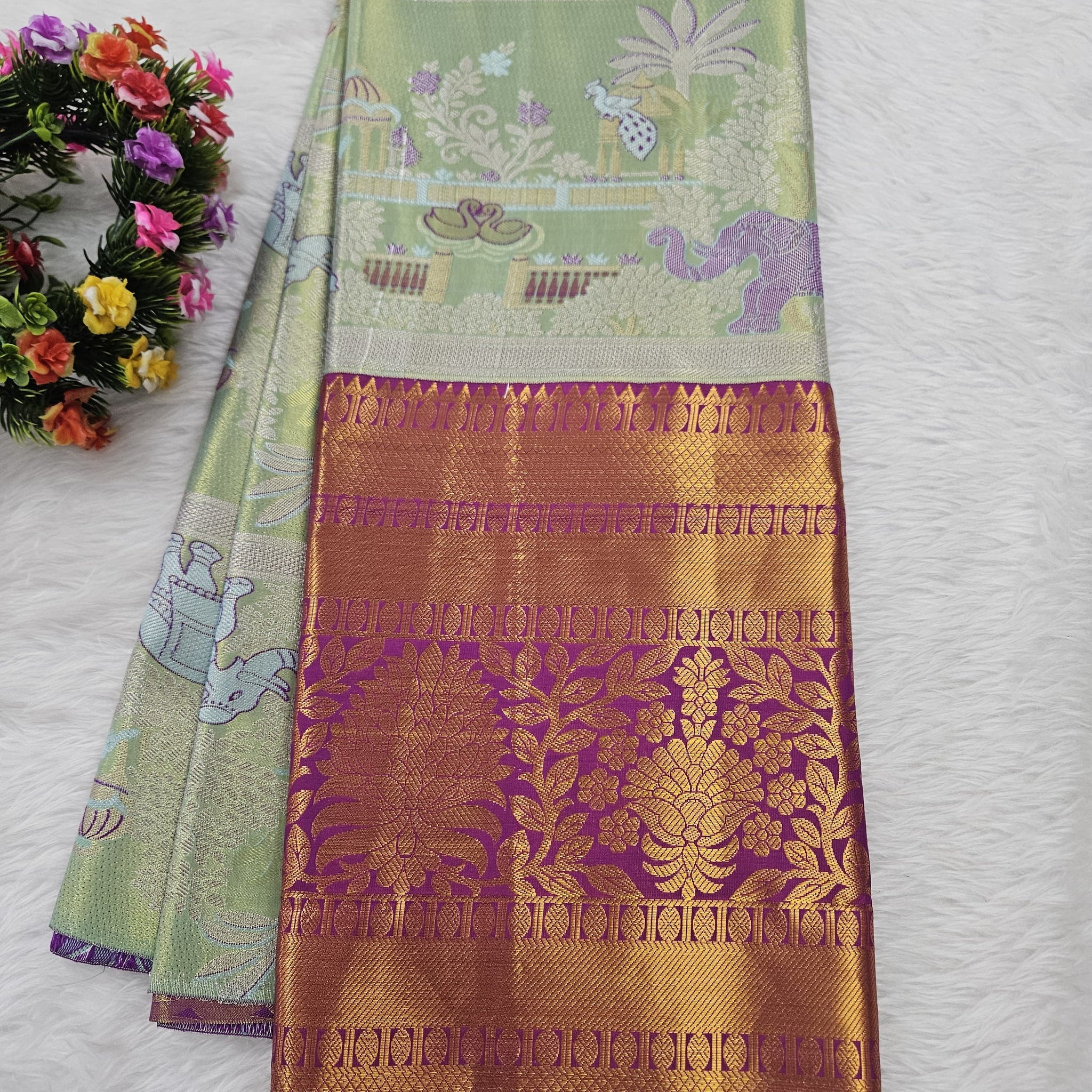 (10+ Year) Lehenga – Unstitched (Blouse + Material)