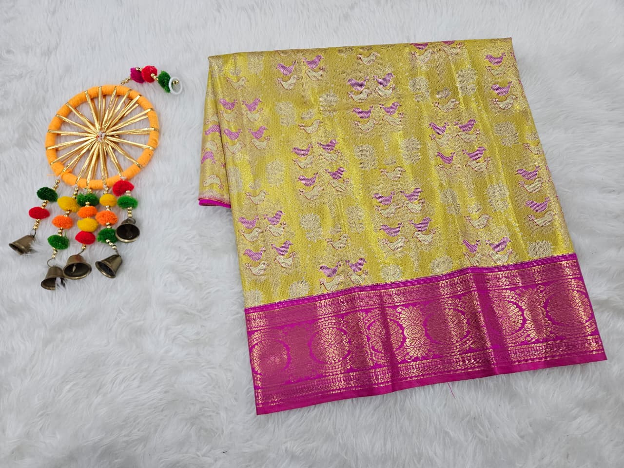 (0–1 Year) Lehenga – Unstitched (Blouse + Material)