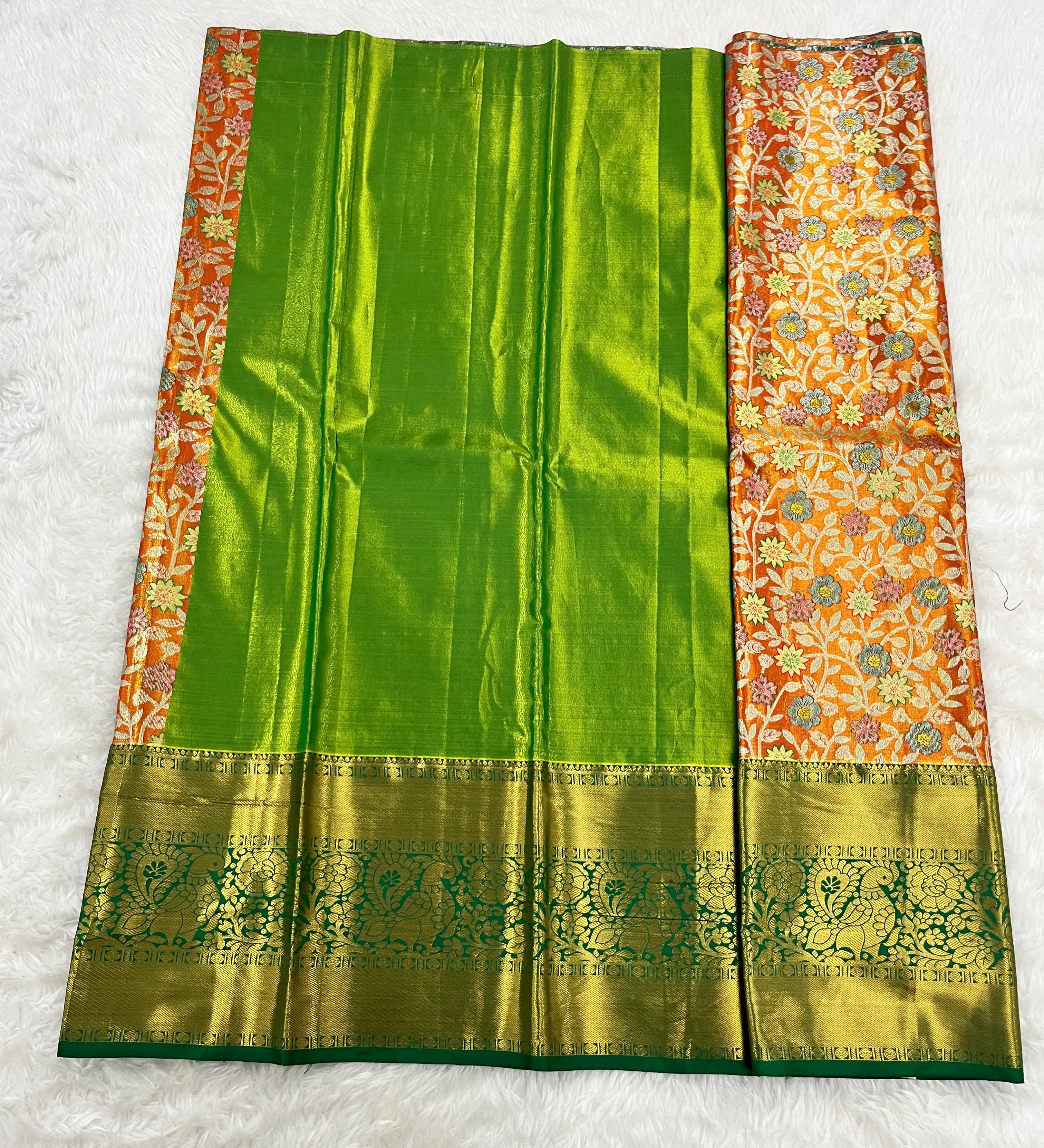 (5–10 Year) Lehenga – Unstitched (Blouse + Material)