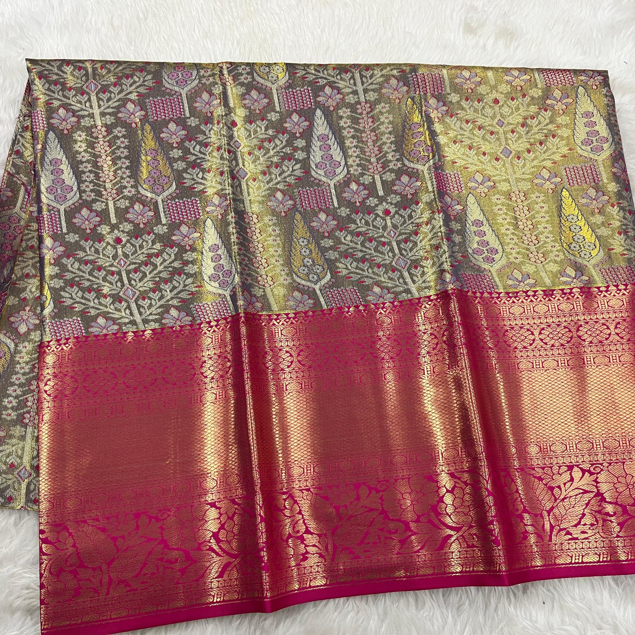 (5–10 Year) Lehenga – Unstitched (Blouse + Material)