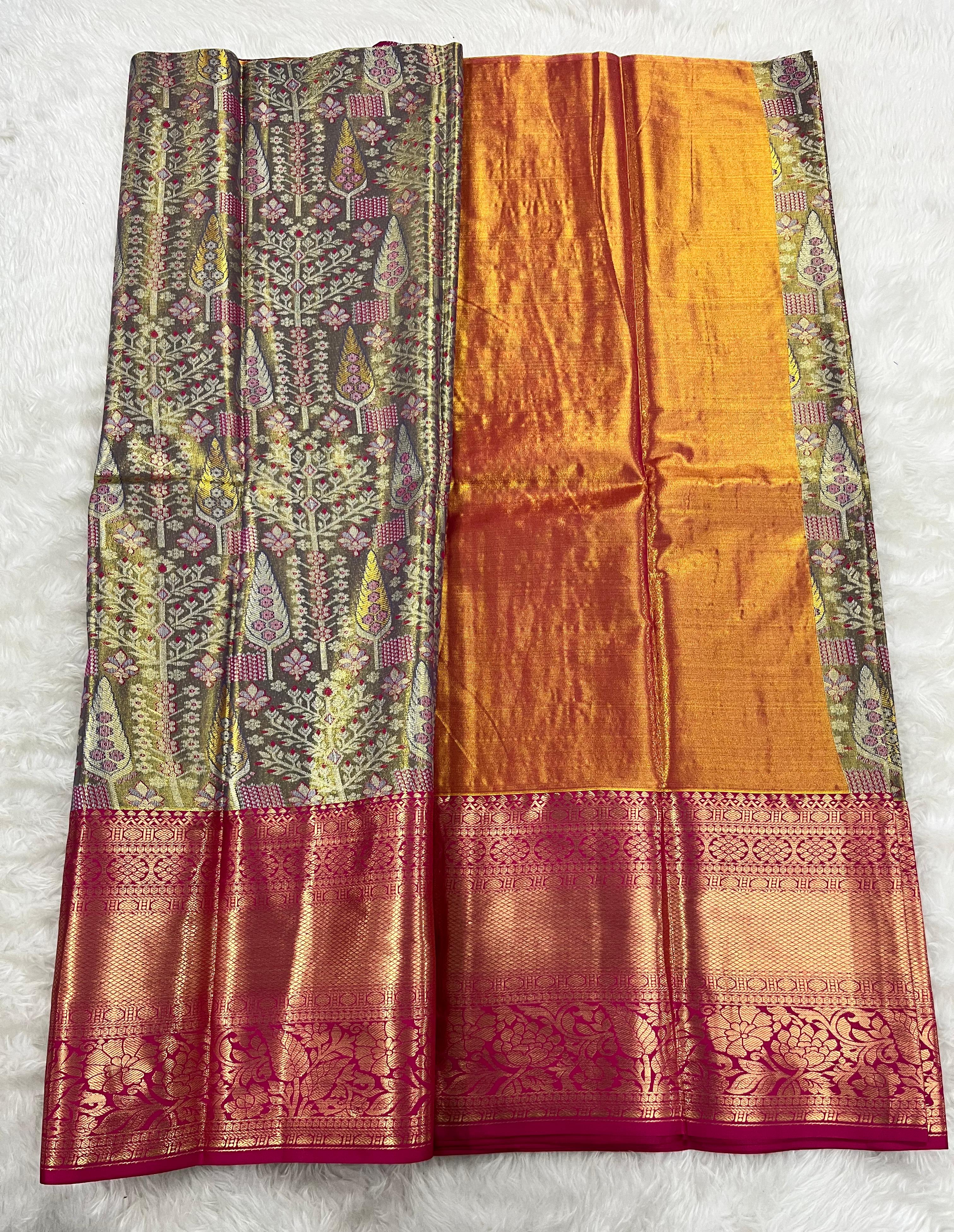 (5–10 Year) Lehenga – Unstitched (Blouse + Material)