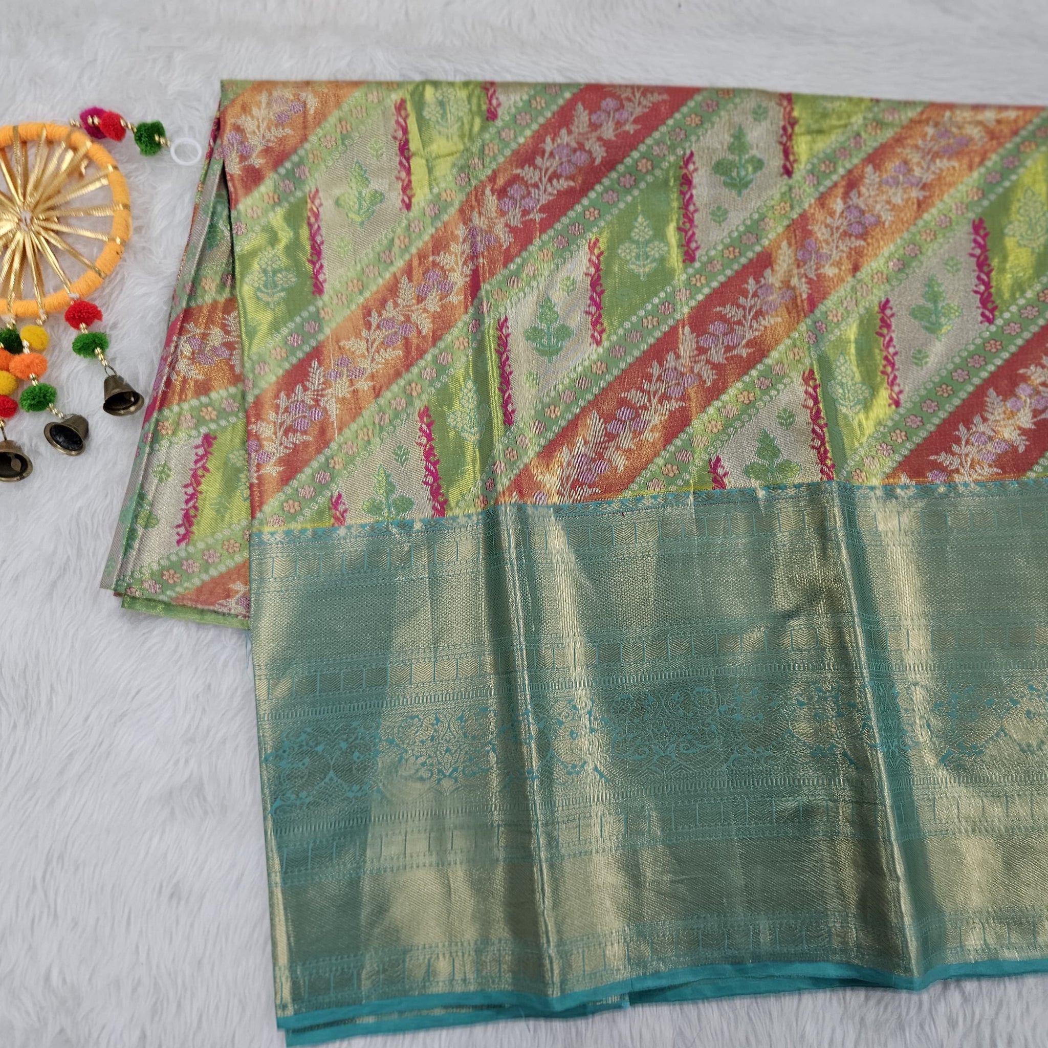 (5–10 Year) Lehenga – Unstitched (Blouse + Material)