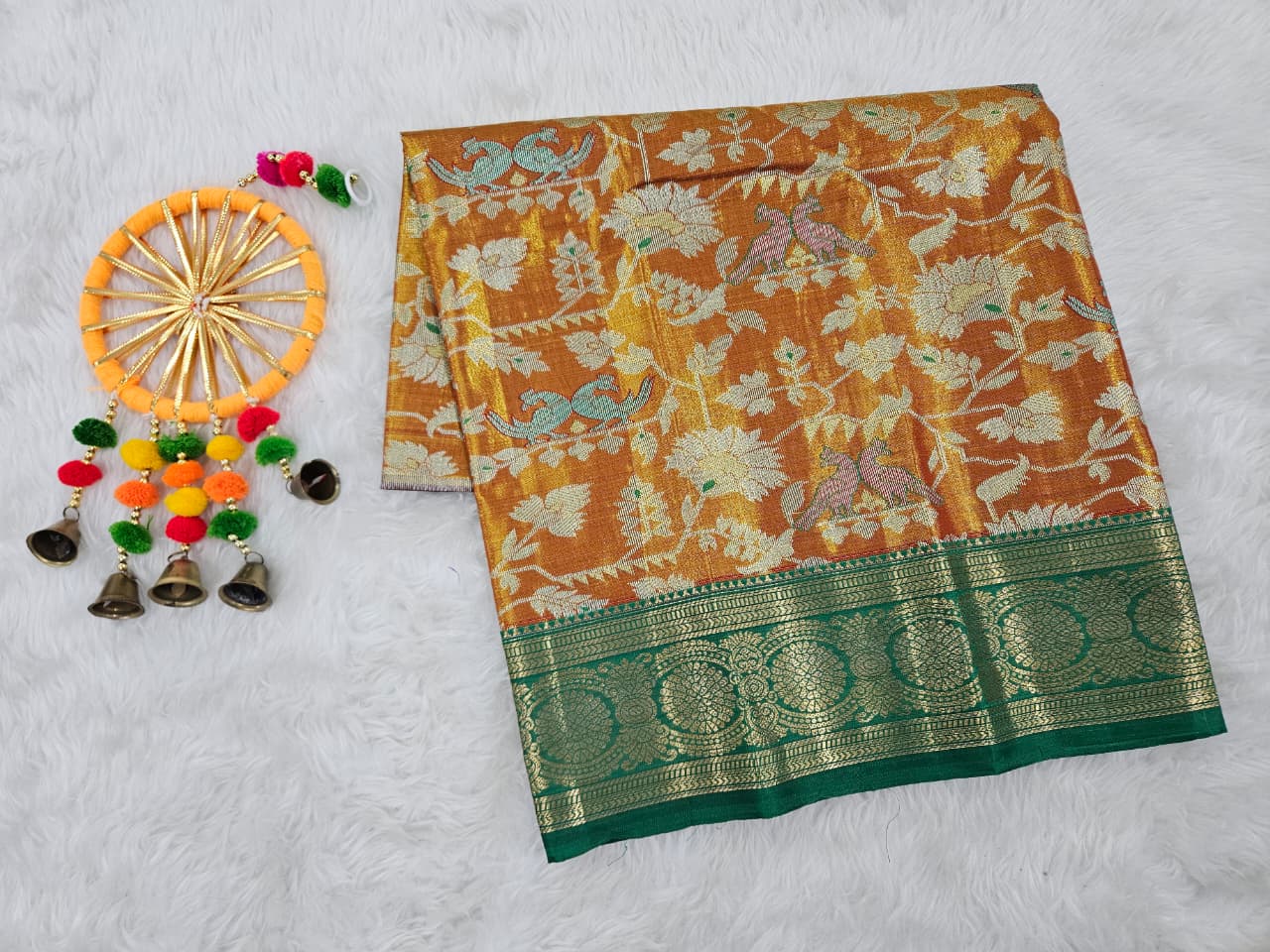 (0–1 Year) Lehenga – Unstitched (Blouse + Material)