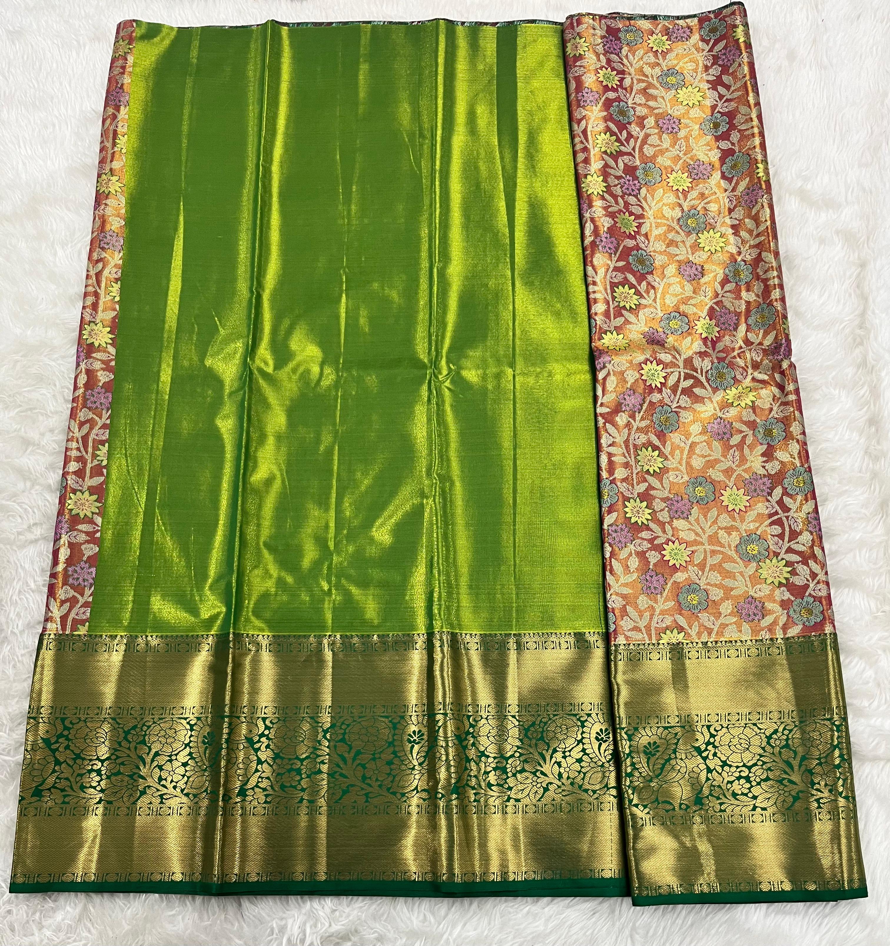 (5–10 Year) Lehenga – Unstitched (Blouse + Material)