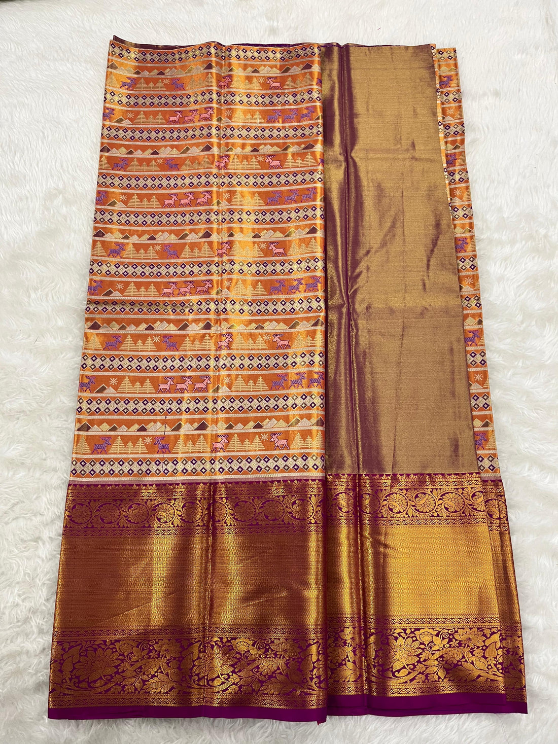 (5–10 Year) Lehenga – Unstitched (Blouse + Material)