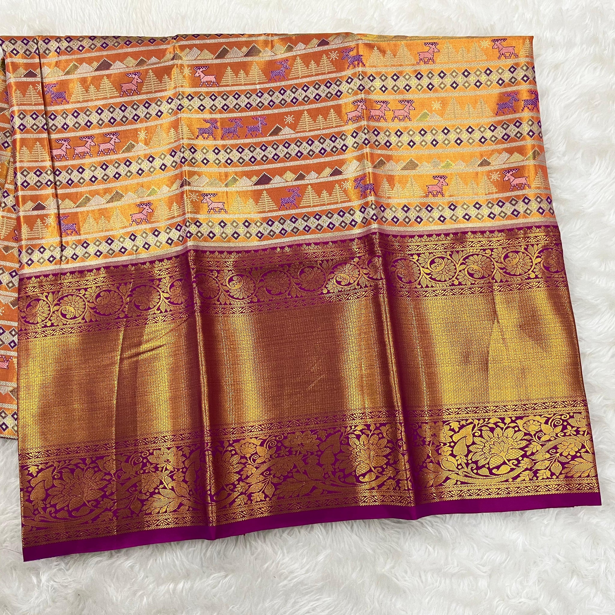 (5–10 Year) Lehenga – Unstitched (Blouse + Material)