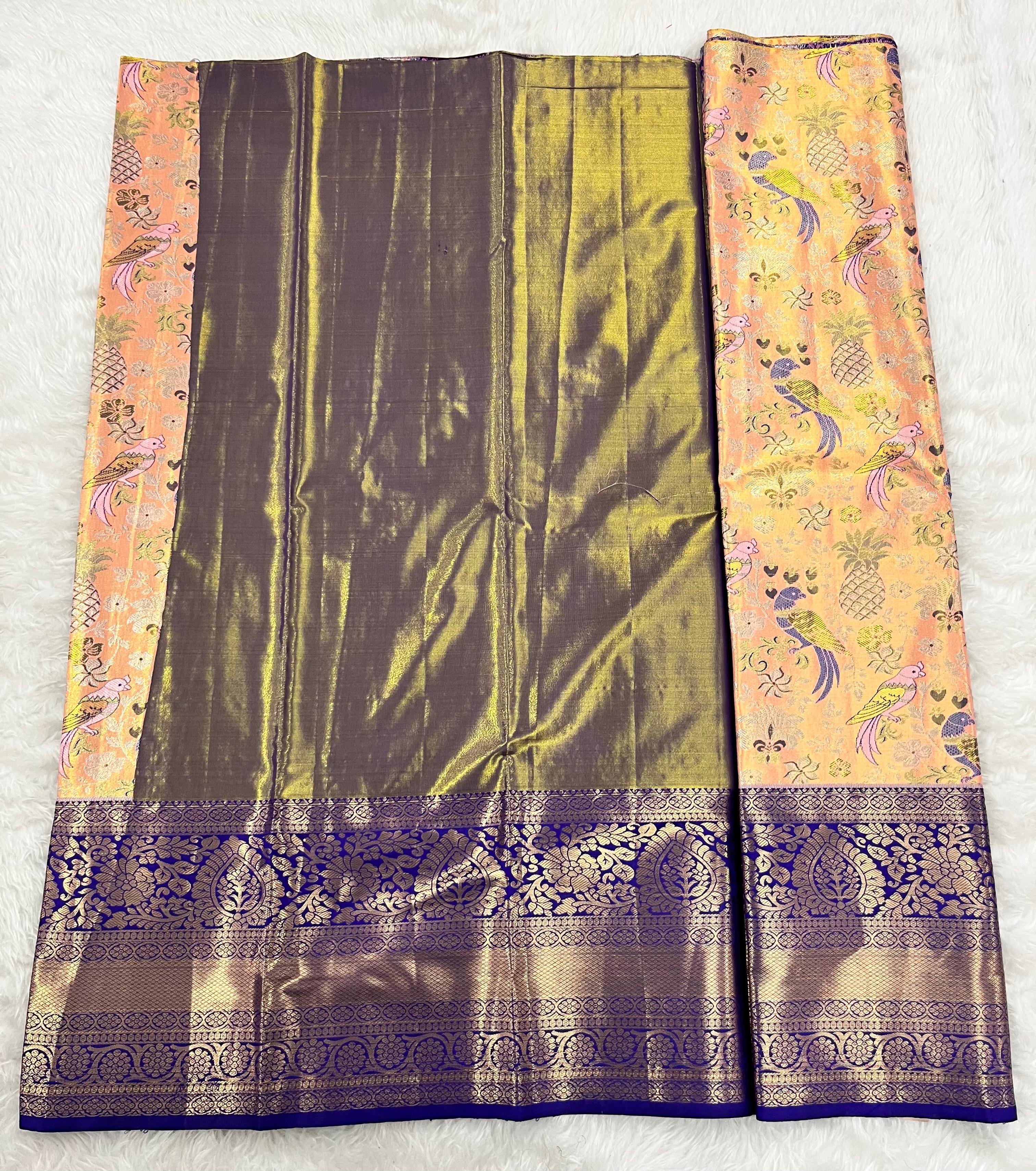 (5–10 Year) Lehenga – Unstitched (Blouse + Material)