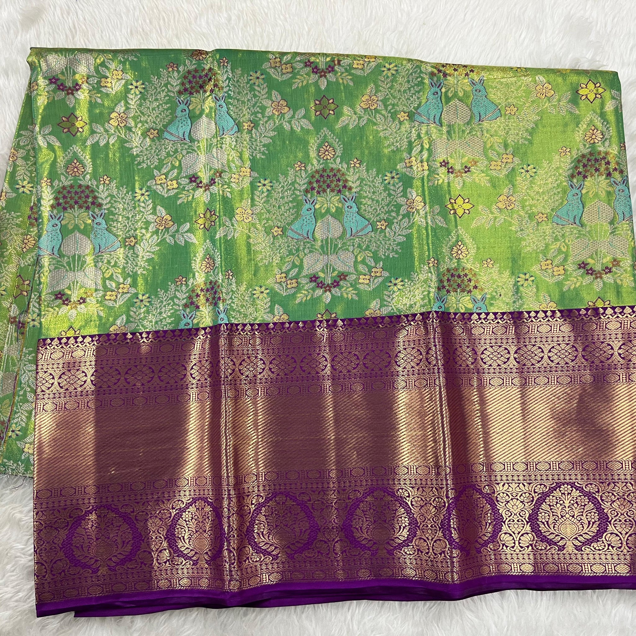 (5–10 Year) Lehenga – Unstitched (Blouse + Material)