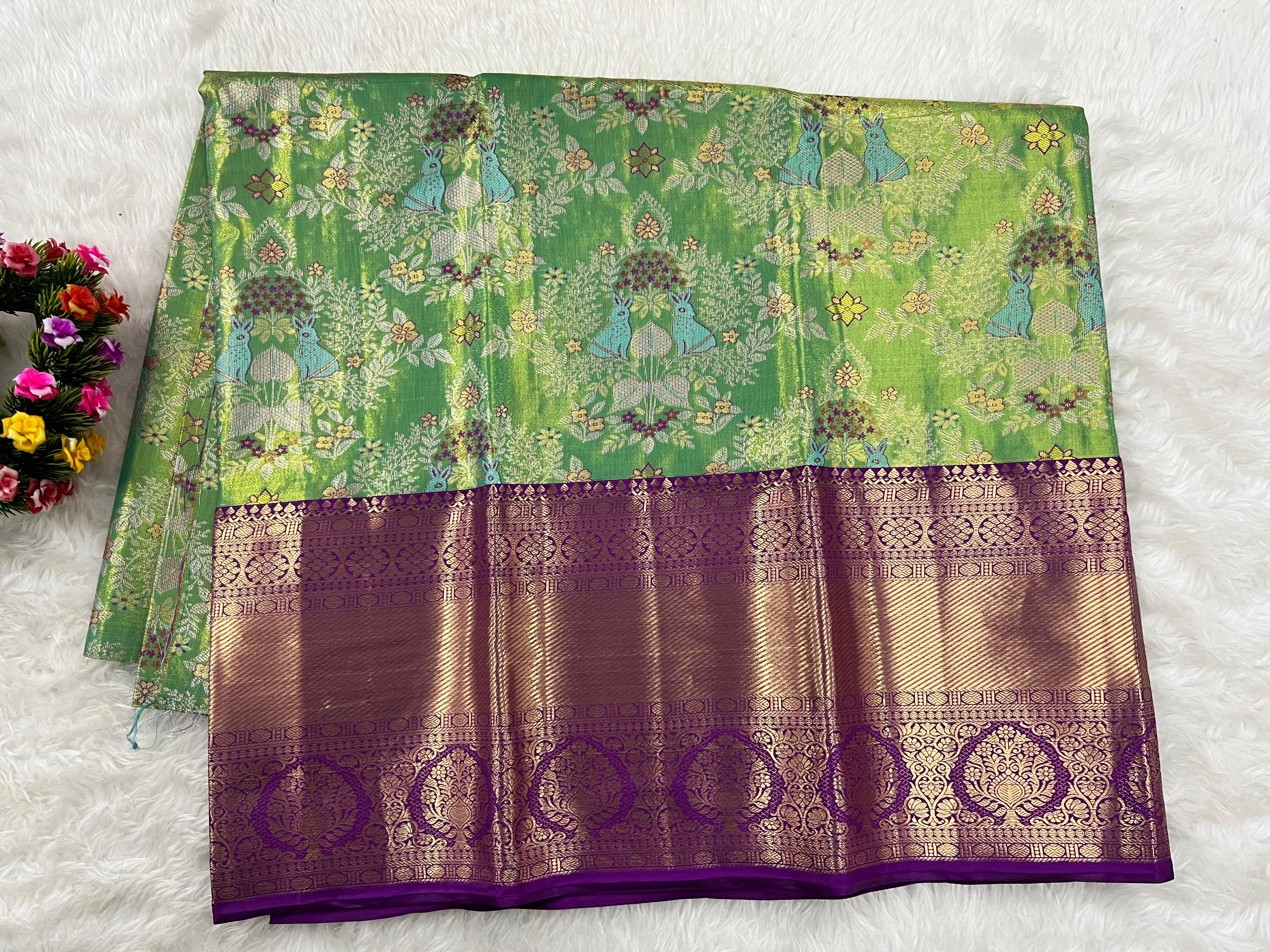 (5–10 Year) Lehenga – Unstitched (Blouse + Material)