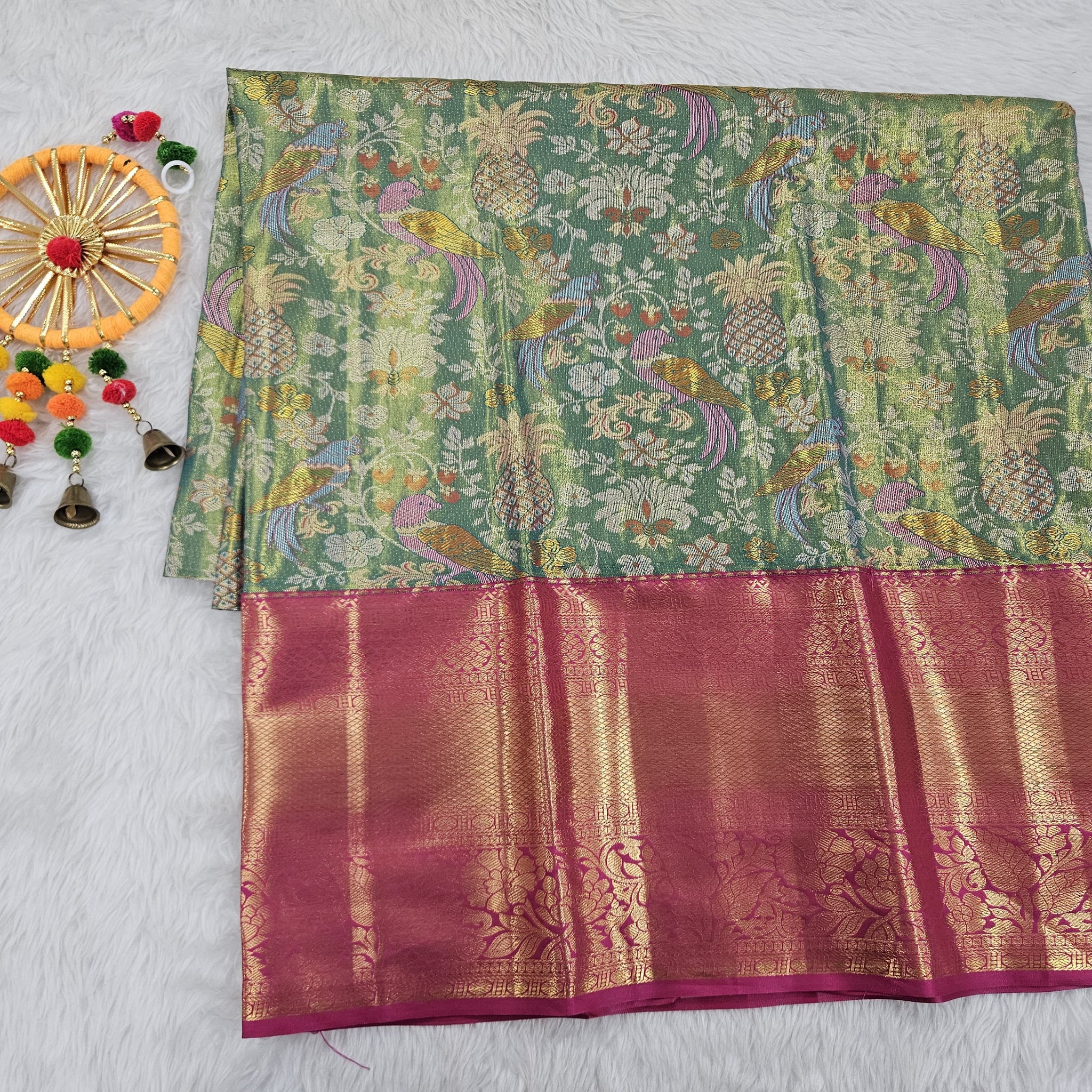 (5–10 Year) Lehenga – Unstitched (Blouse + Material)