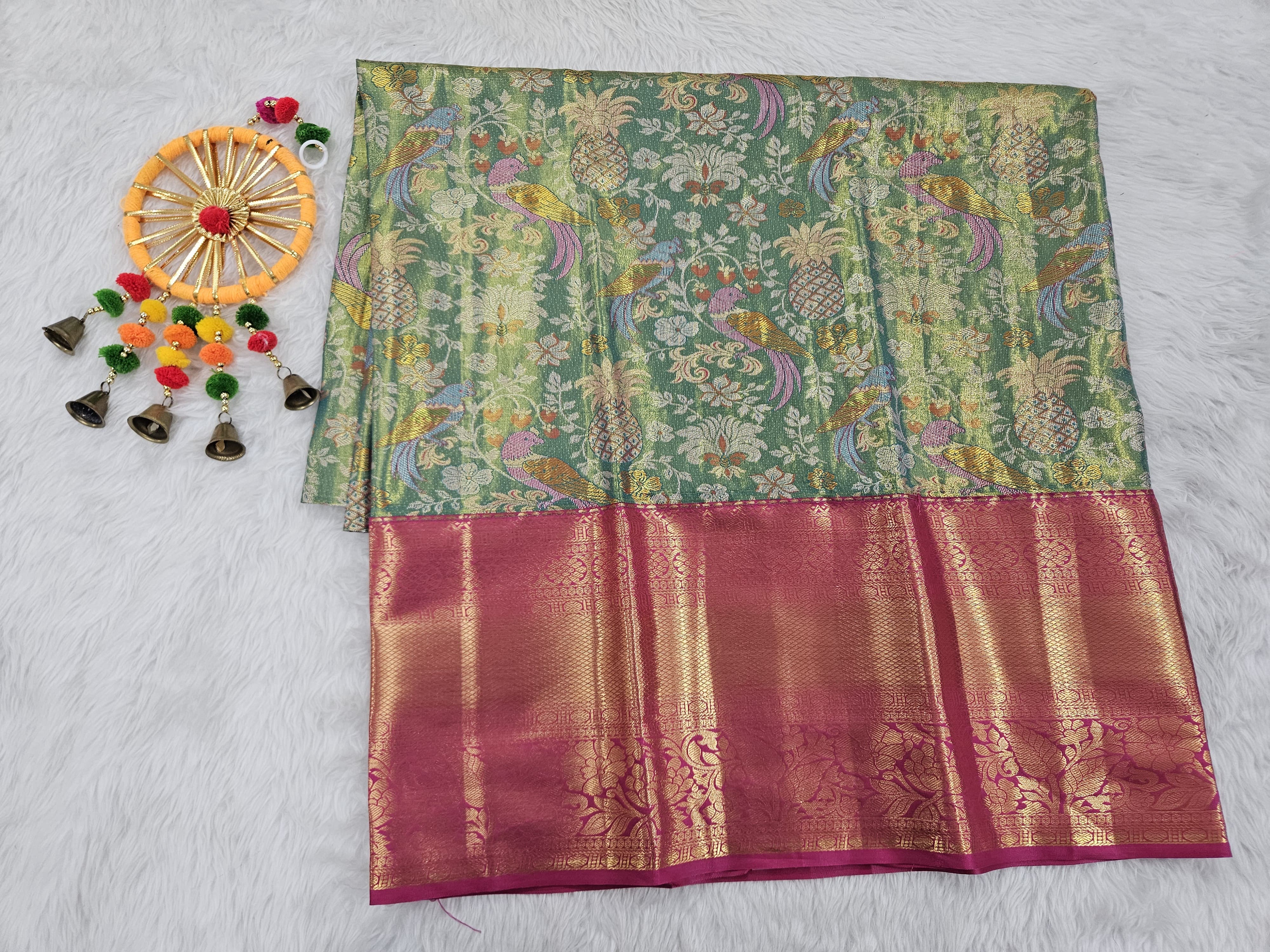 (5–10 Year) Lehenga – Unstitched (Blouse + Material)