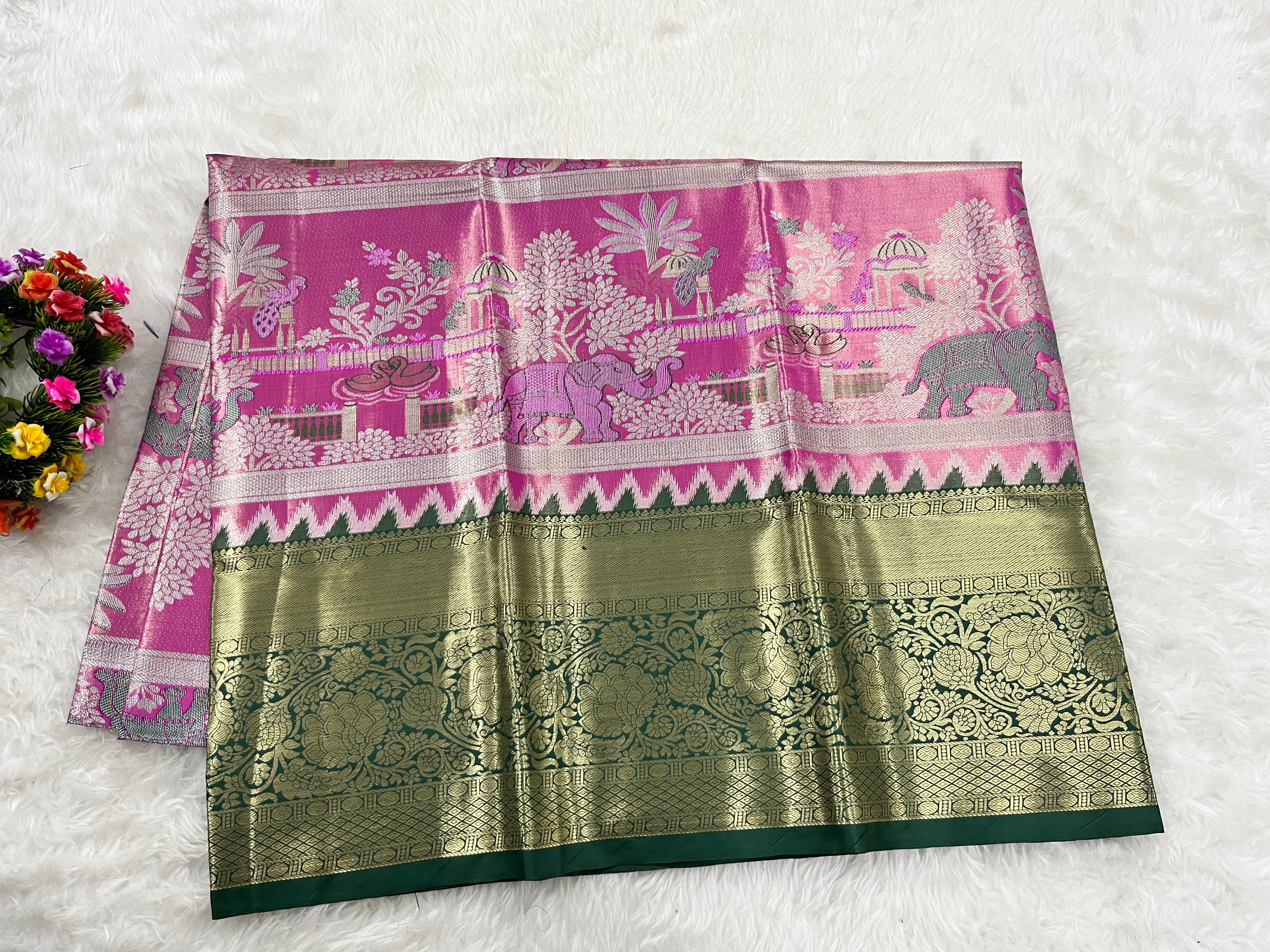 (5–10 Year) Lehenga – Unstitched (Blouse + Material)