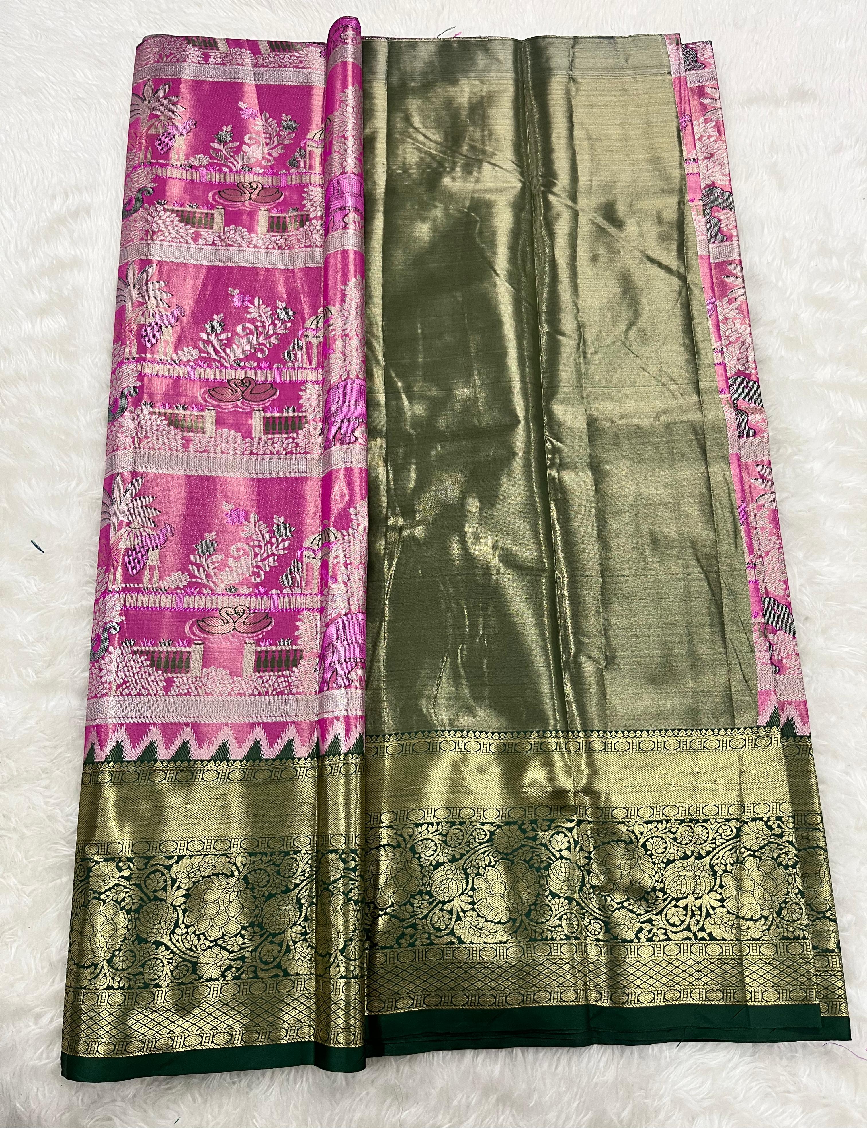 (5–10 Year) Lehenga – Unstitched (Blouse + Material)